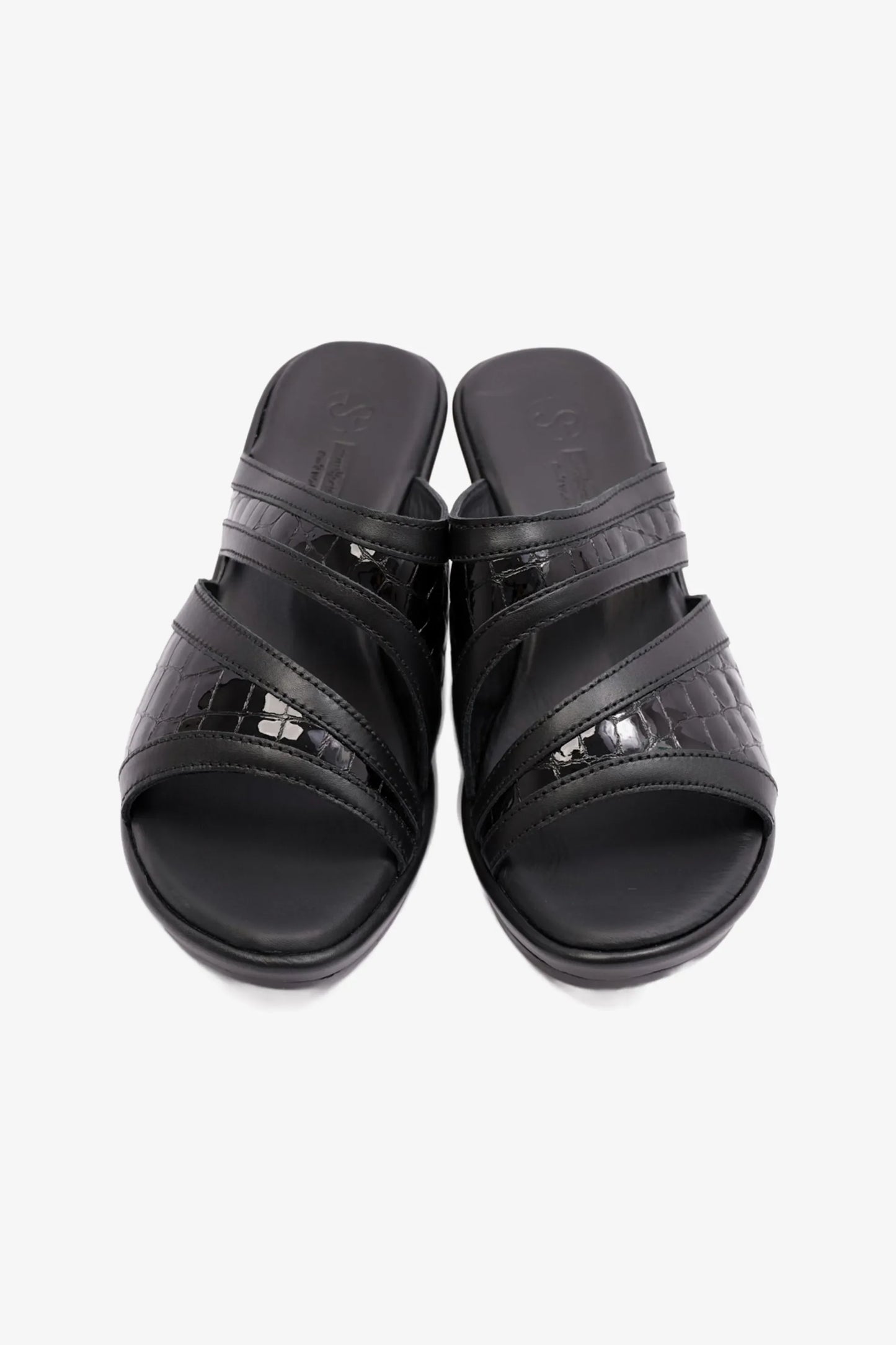 Comfort Plus Women's Patent Leather High Heel Sandals Black LSDCP9104