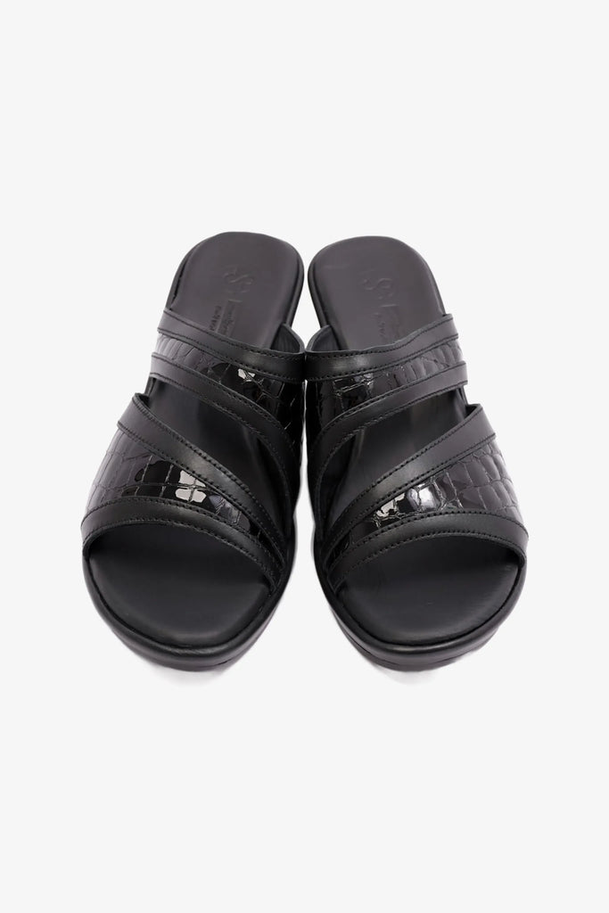 Comfort Plus Women's Patent Leather High Heel Sandals Black LSDCP9104