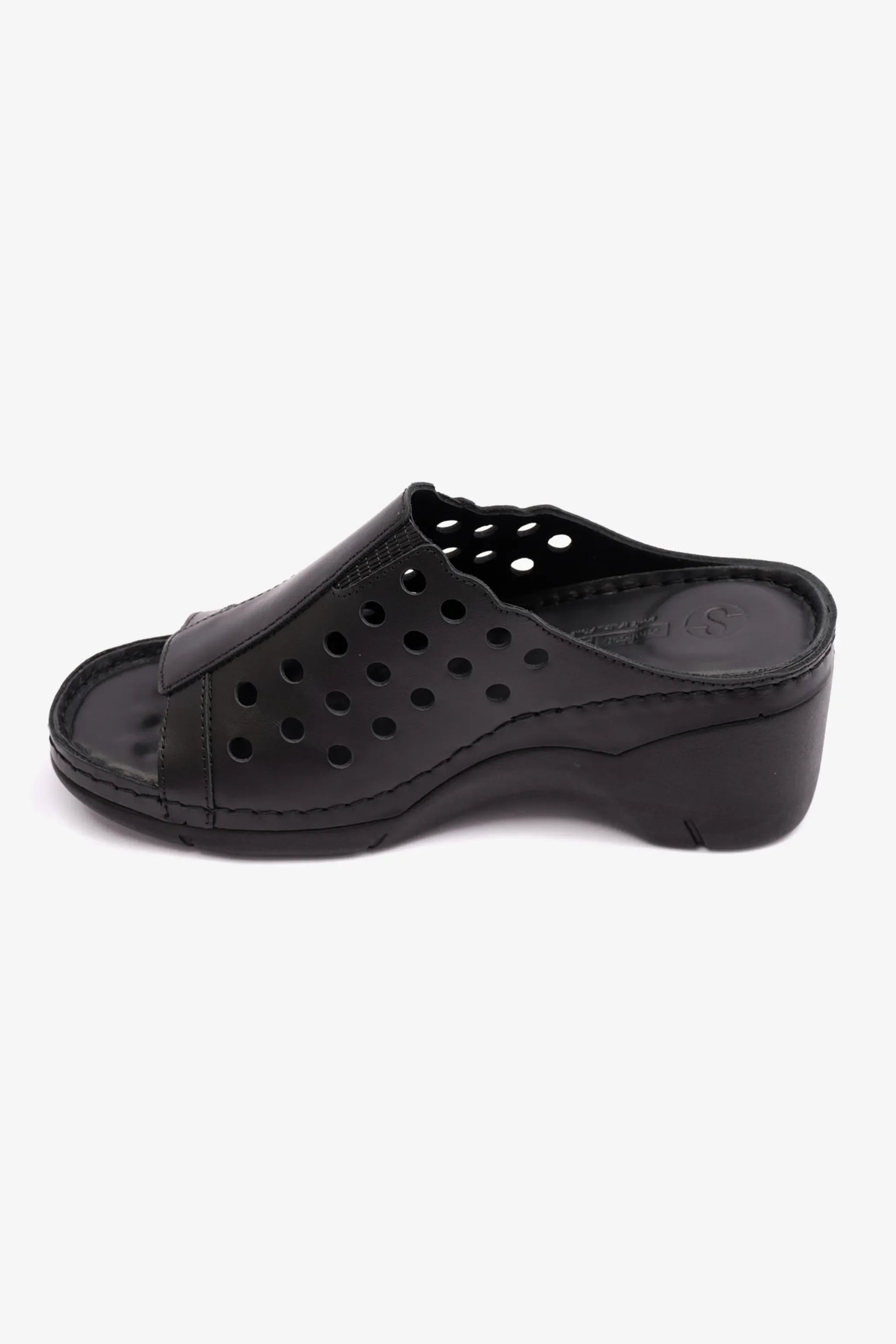 Comfort Plus Women's Slip-On Wedge Sandals Black LSDCPGG102
