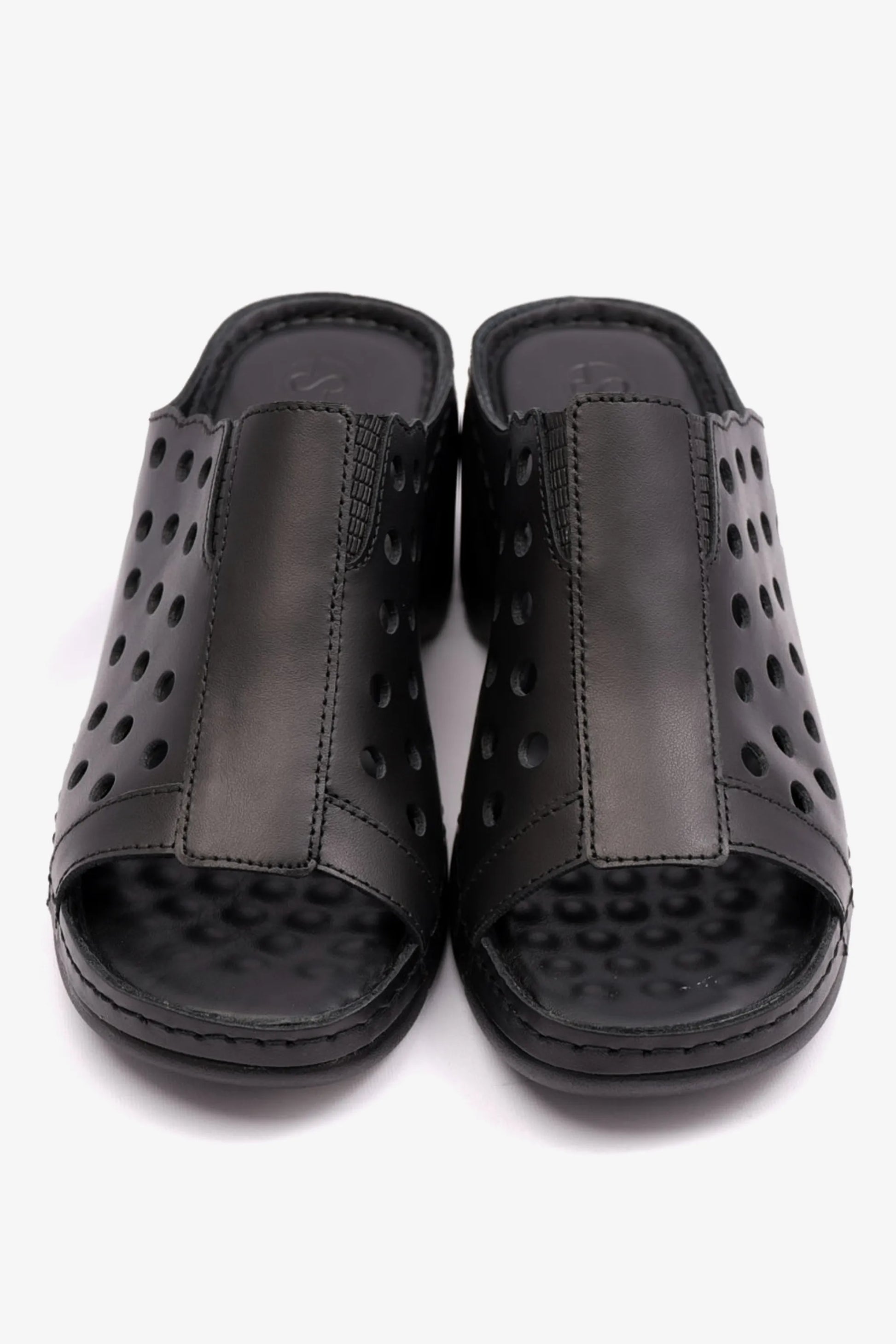 Comfort Plus Women's Slip-On Wedge Sandals Black LSDCPGG102