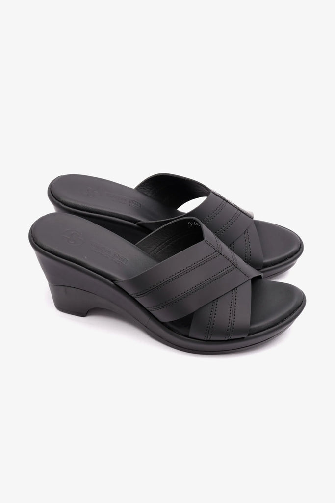 Comfort Plus Women's High Heel Sandals Black LSDCP9106