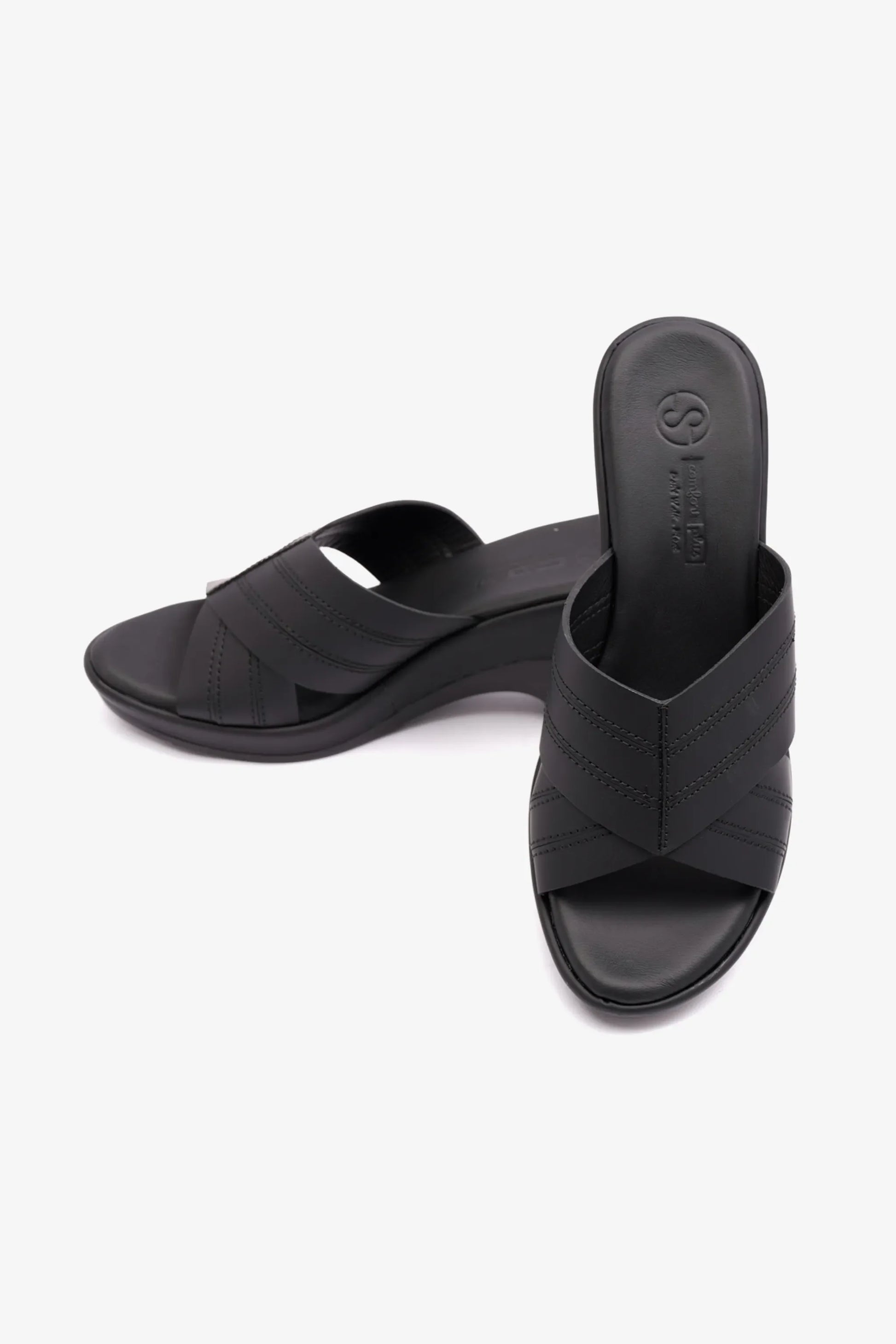 Comfort Plus Women's High Heel Sandals Black LSDCP9106