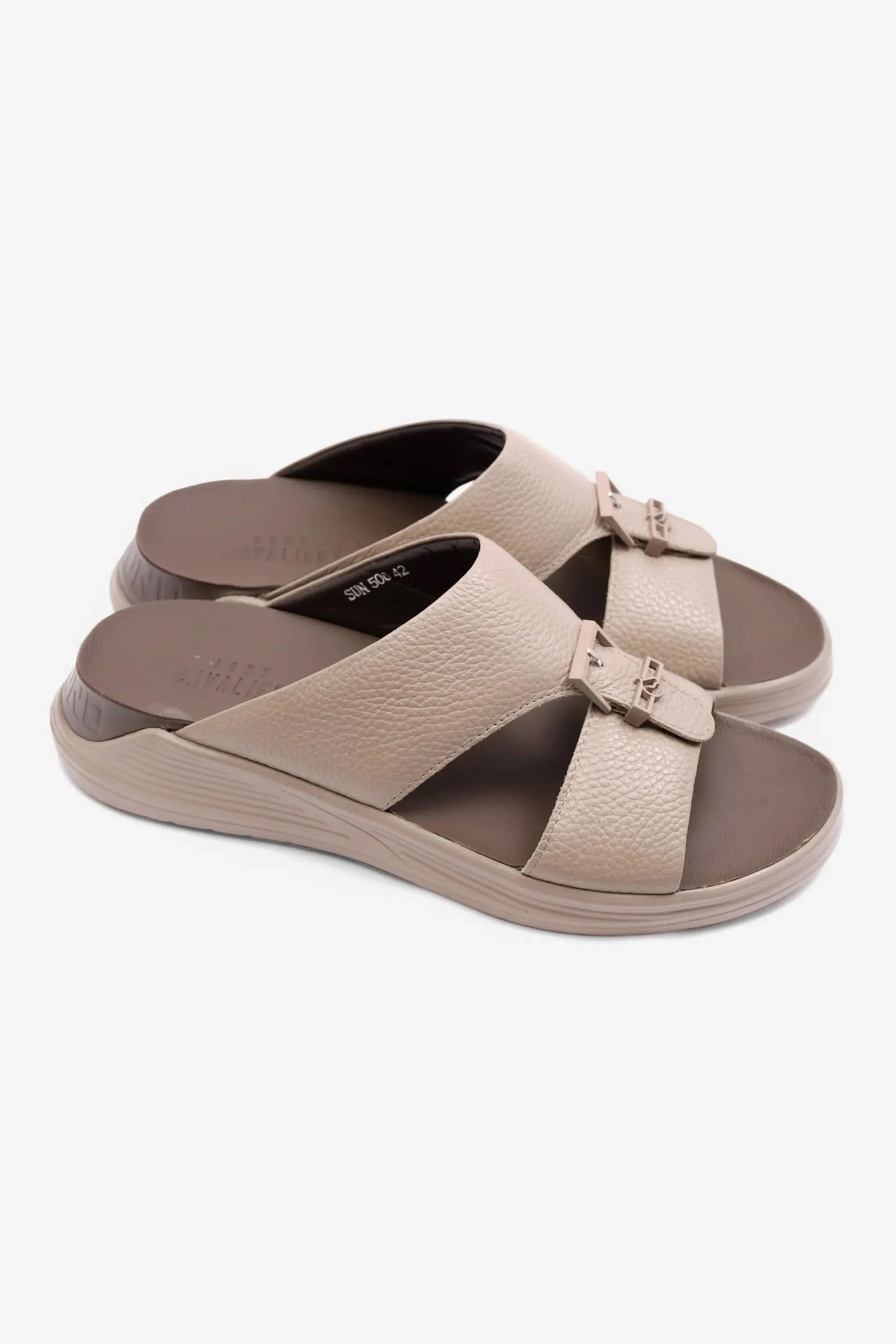 Cavalier Uomo Men's Embossed Leather Arabic Sandals Fossil MSDCVSUN506