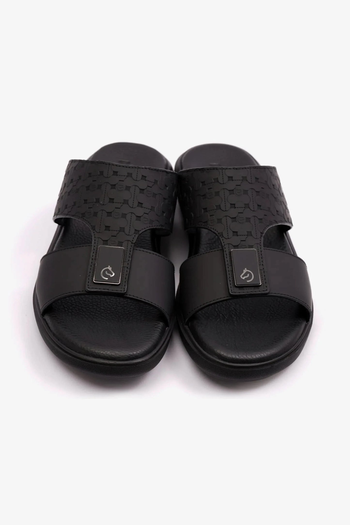 Cavalier Uomo Men's Stylish Trim Arabic Sandals Black MSDCVALP110