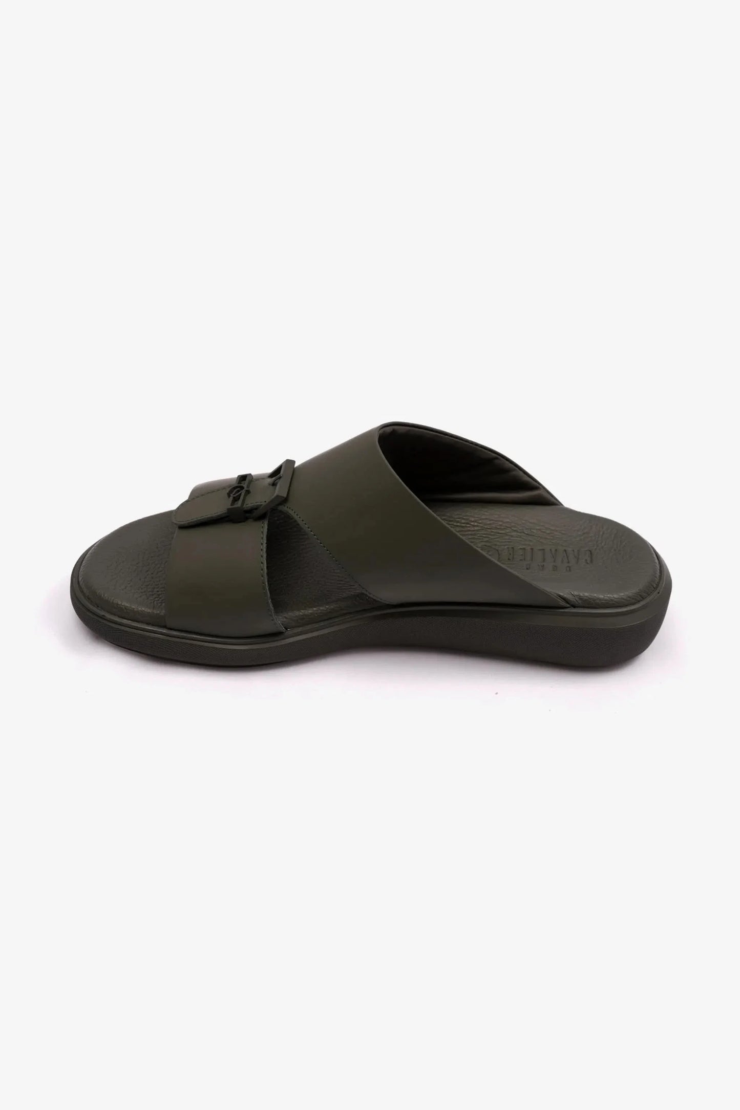 Cavalier Uomo Men's Leather Sandals Olive MSDCVALP107