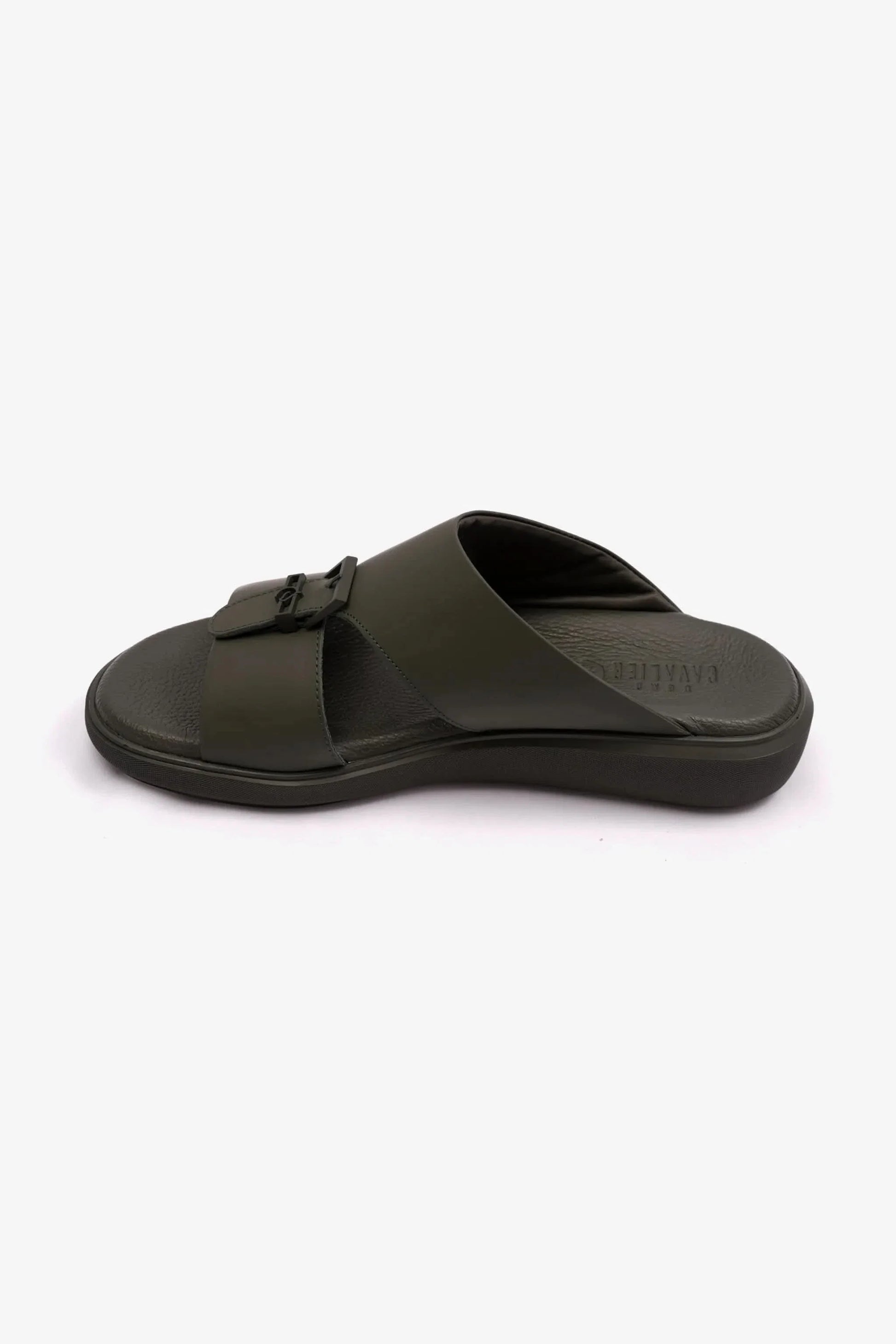 Cavalier Uomo Men's Leather Sandals Olive MSDCVALP107