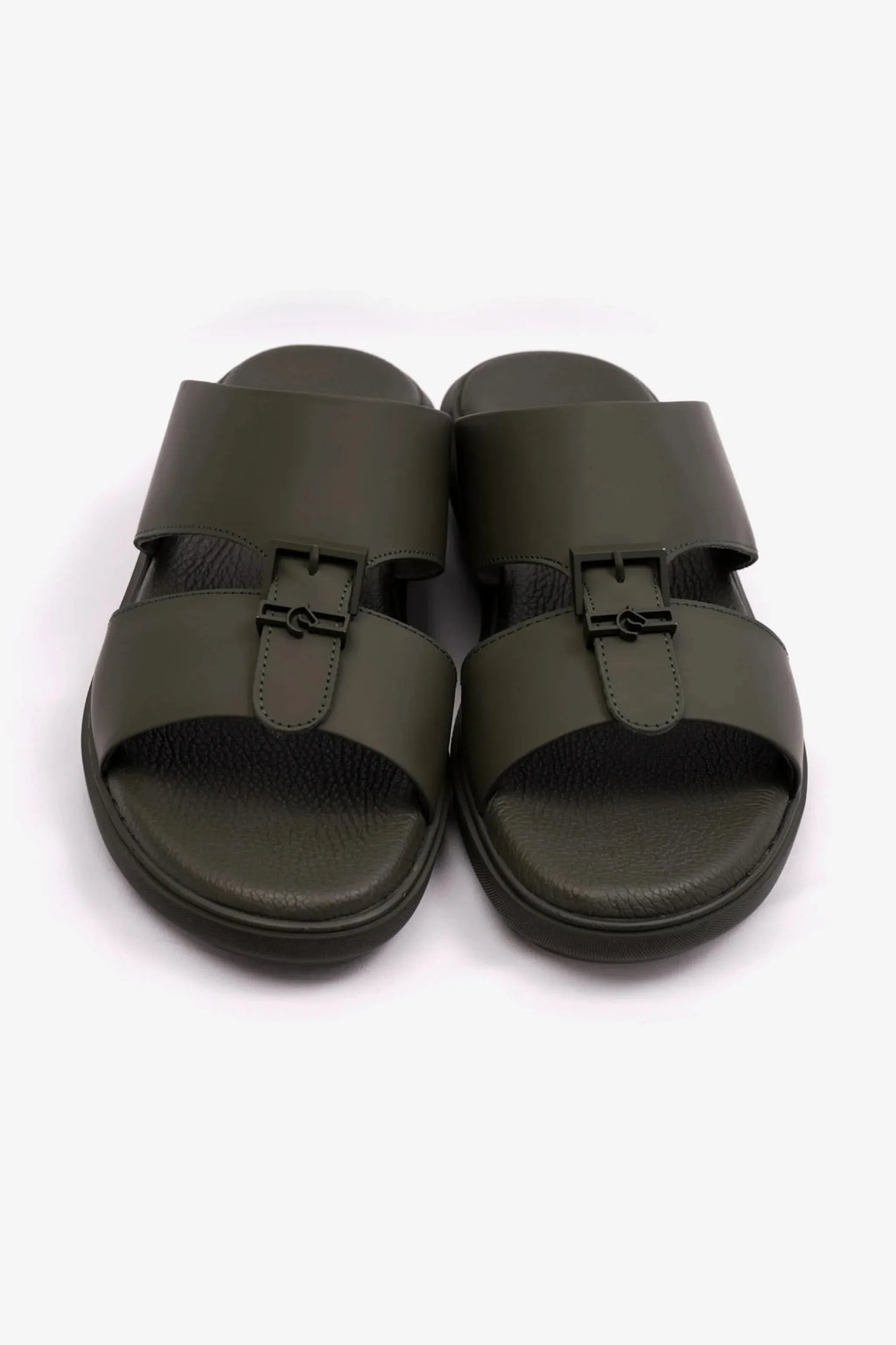 Cavalier Uomo Men's Leather Sandals Olive MSDCVALP107