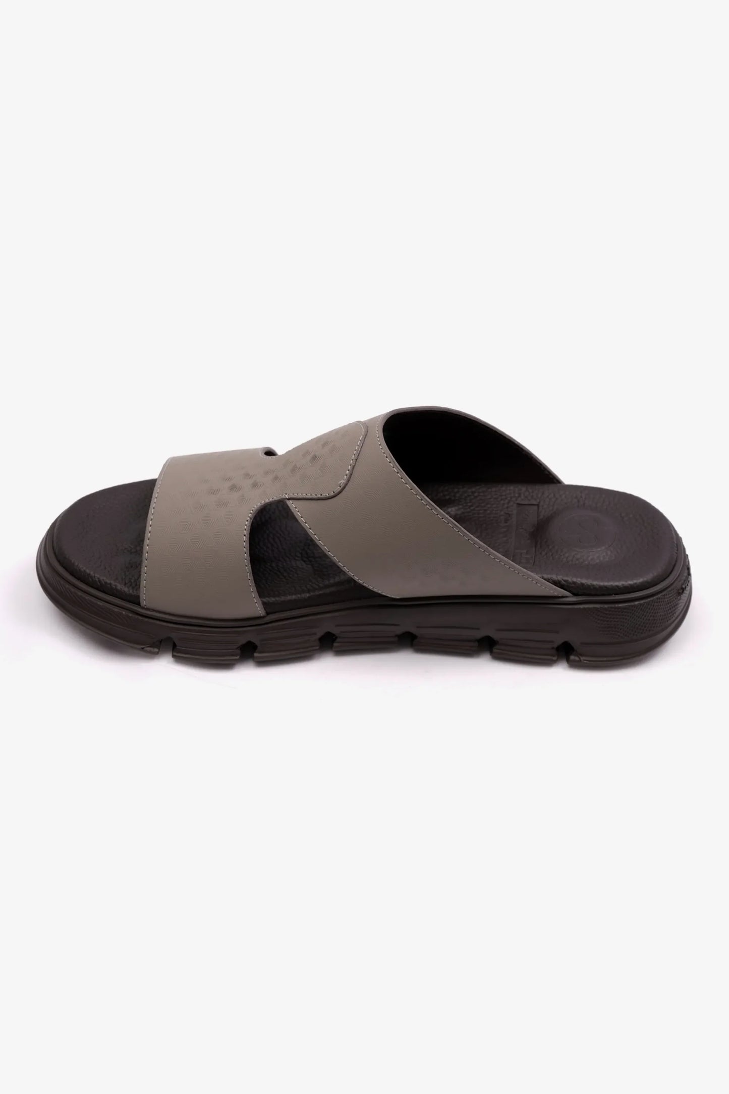 Comfort Plus Men's Embossed Arabic Leather Sandals Stone MSDCP1005