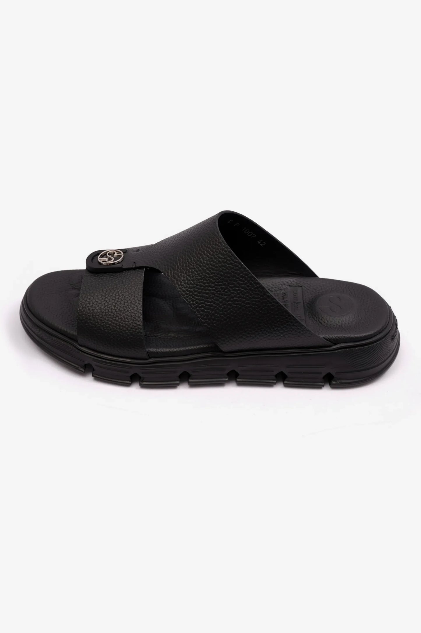 Comfort Plus Men's Soft Milled Arabic Sandals Black CP1007