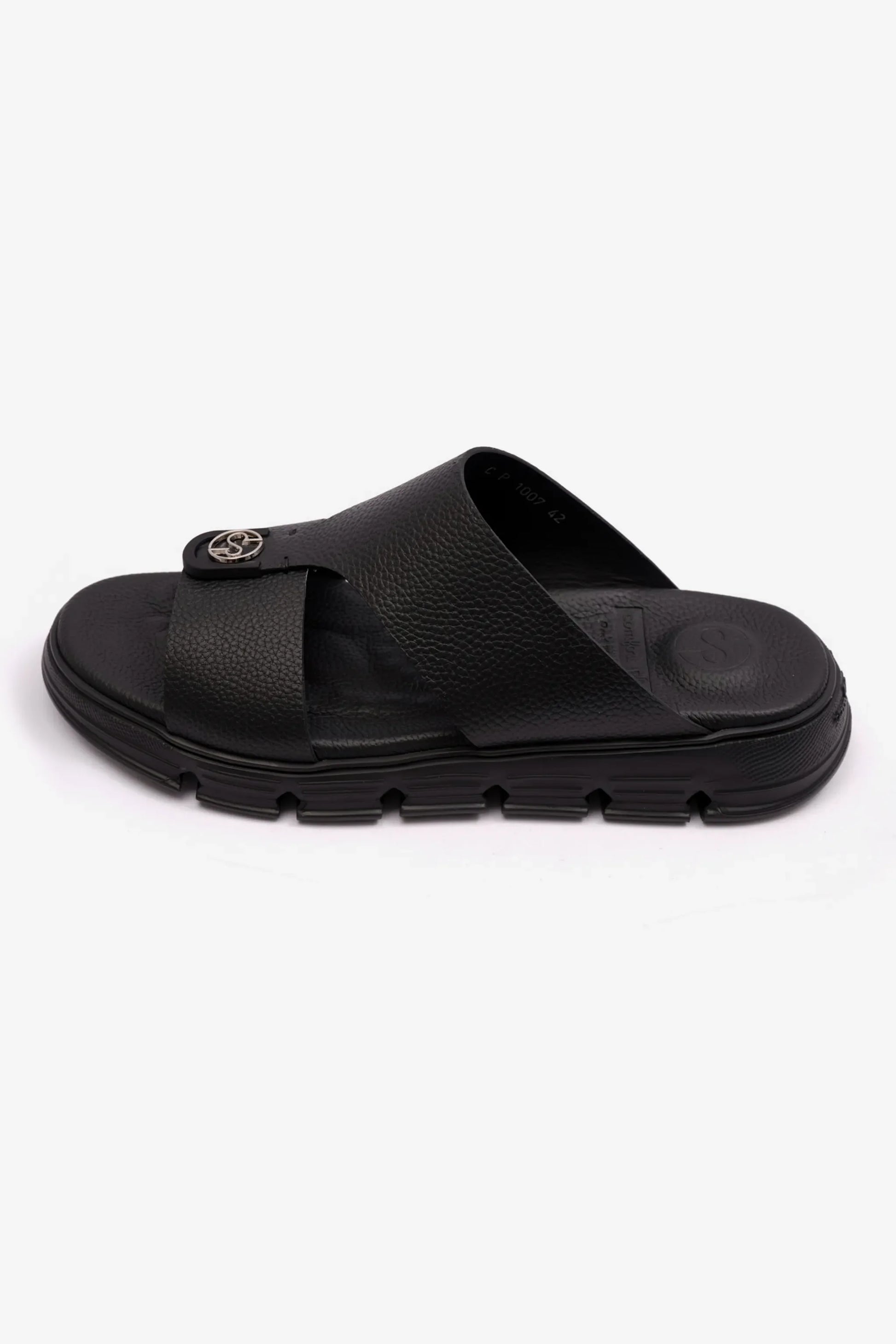 Comfort Plus Men's Soft Milled Arabic Sandals Black CP1007