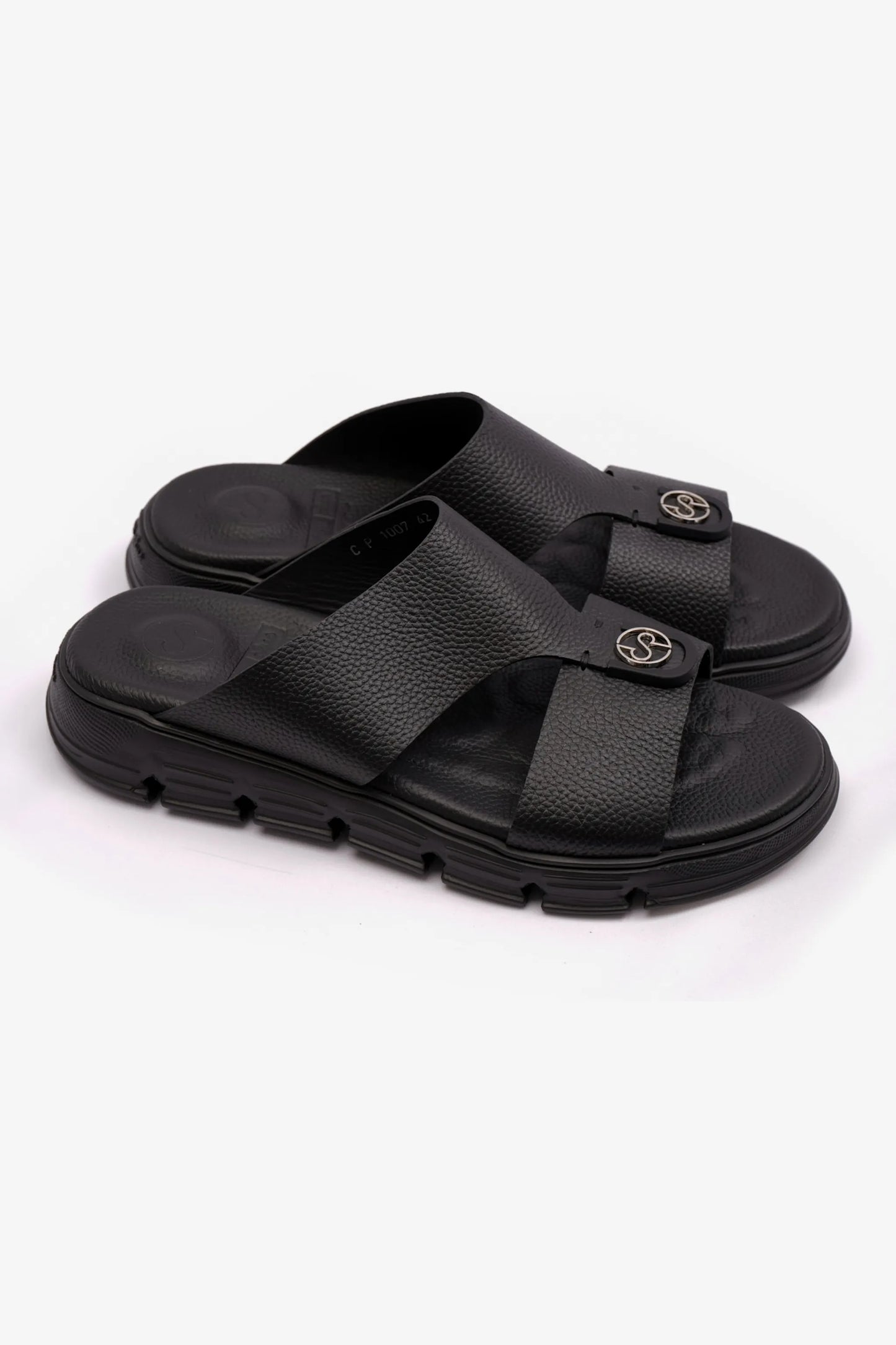 Comfort Plus Men's Soft Milled Arabic Sandals Black CP1007