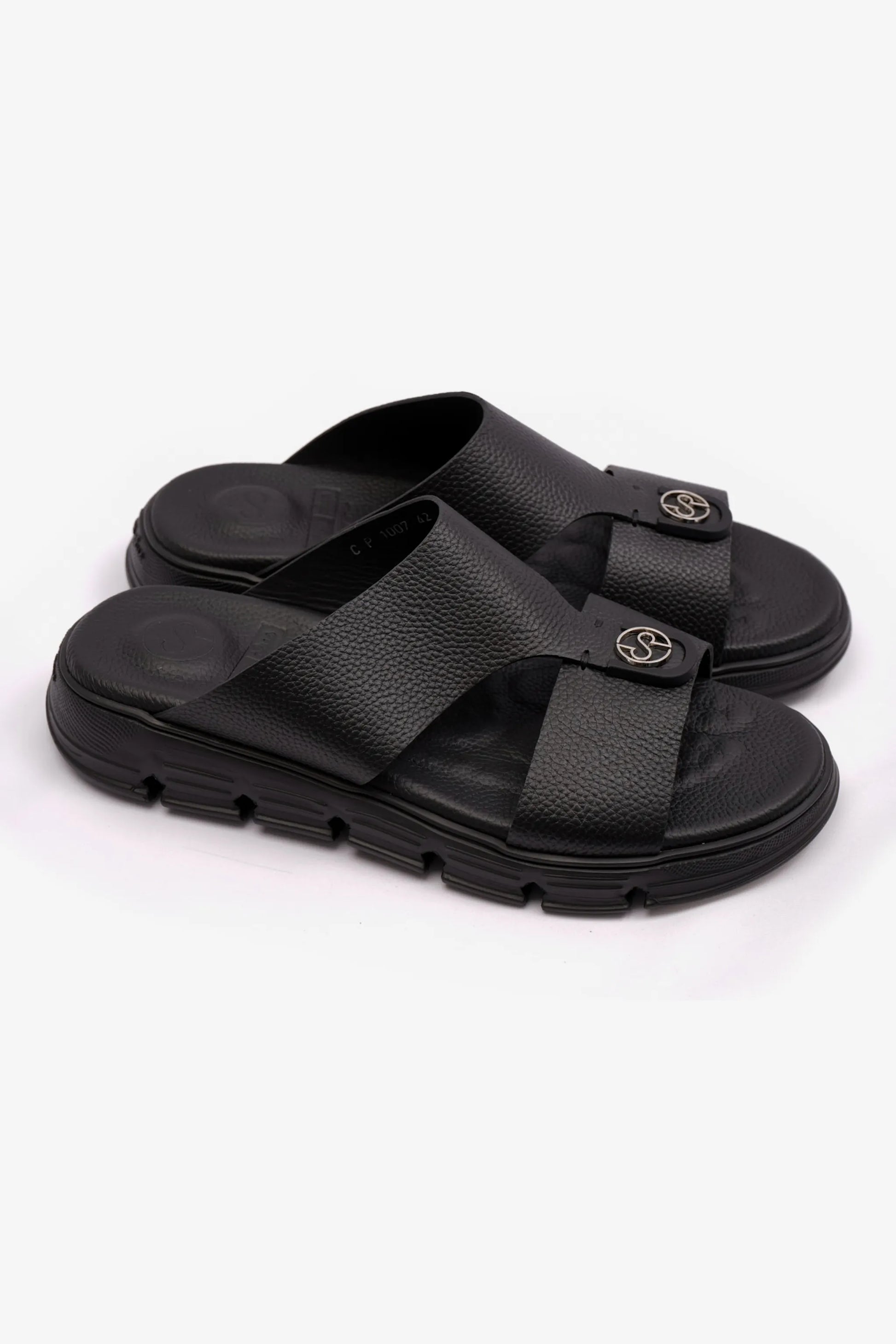 Comfort Plus Men's Soft Milled Arabic Sandals Black CP1007