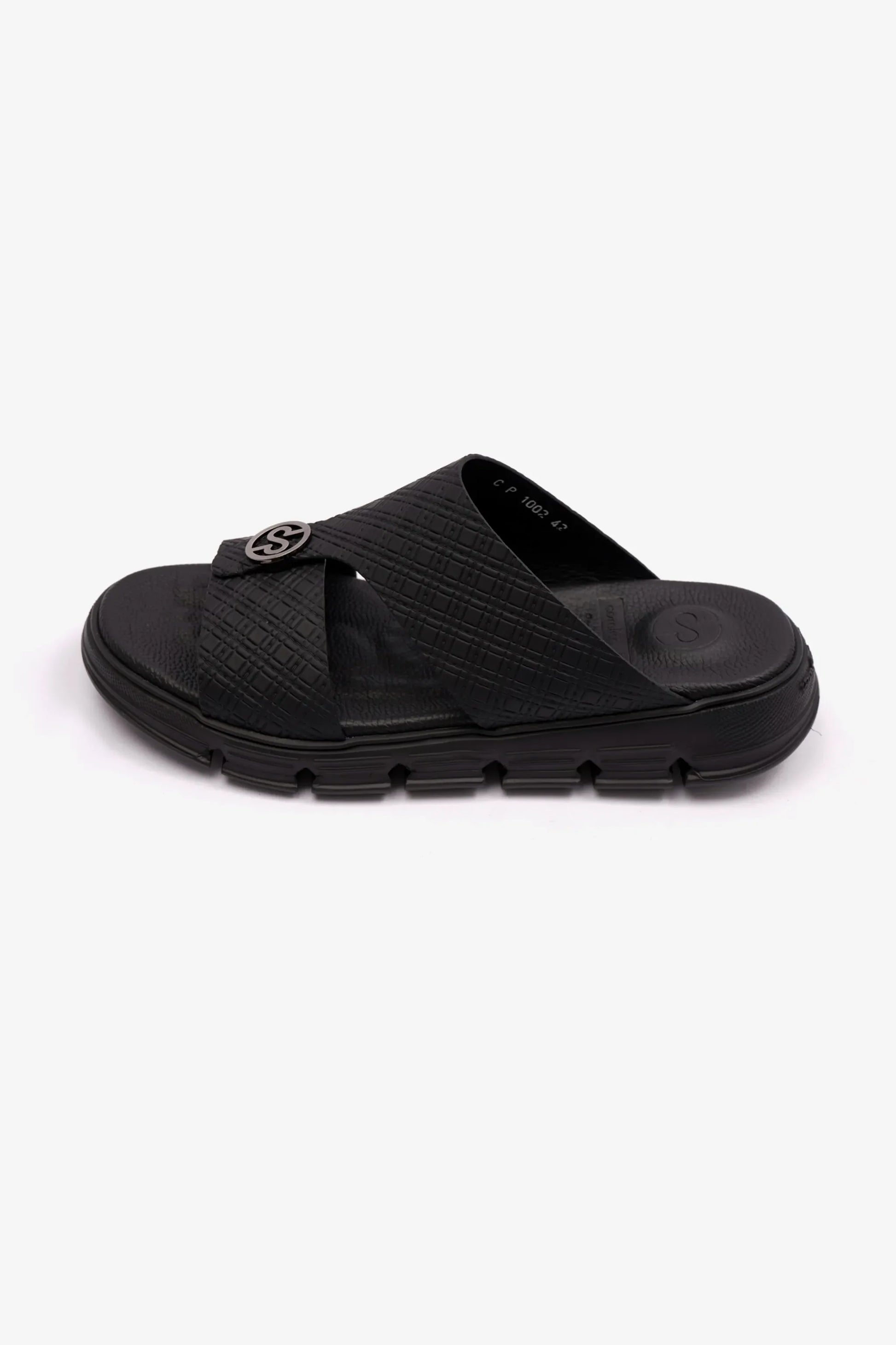 Comfort Plus Men's Italian Outsole Arabic Sandals Black CP1002