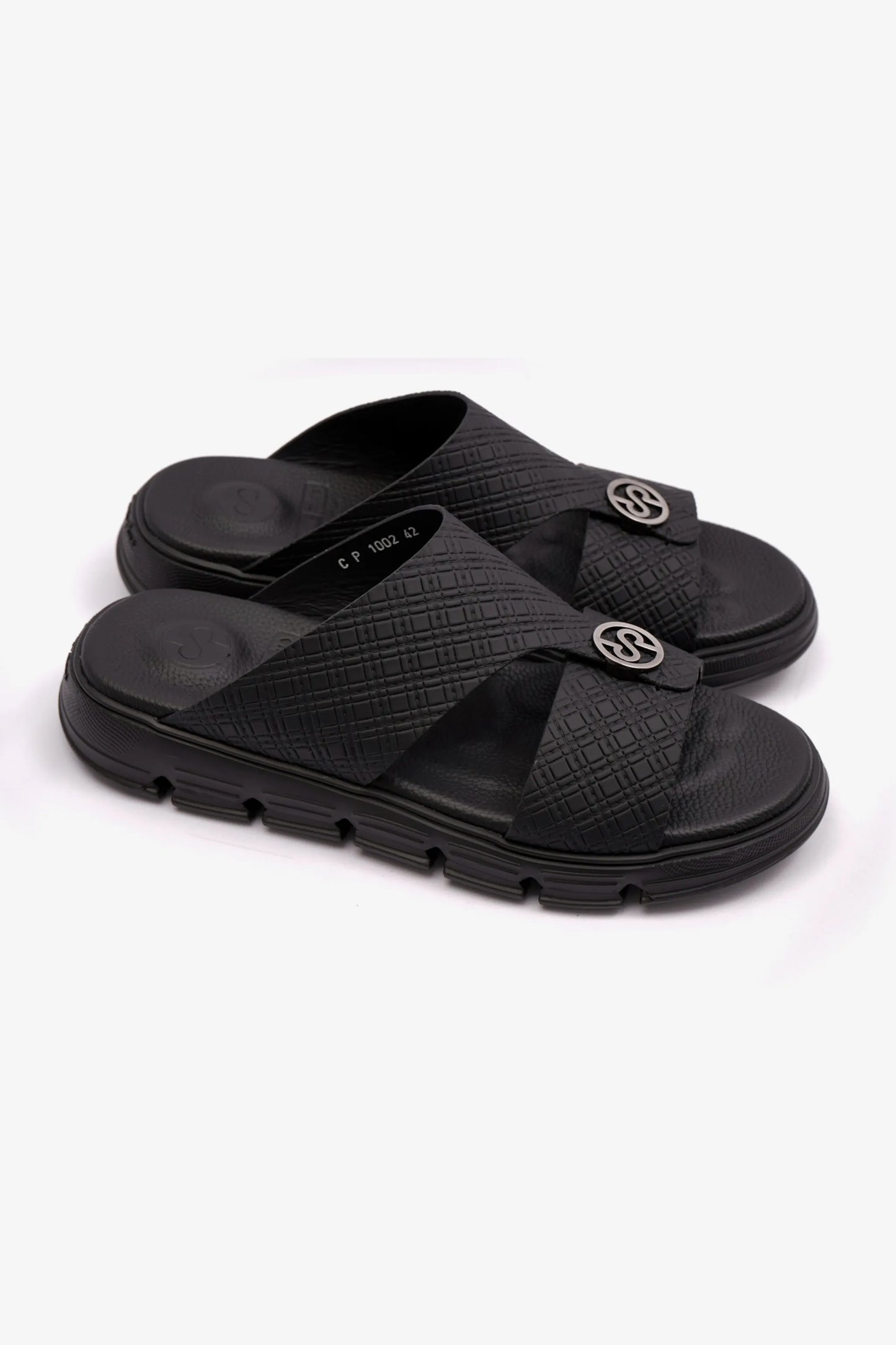 Comfort Plus Men's Italian Outsole Arabic Sandals Black CP1002