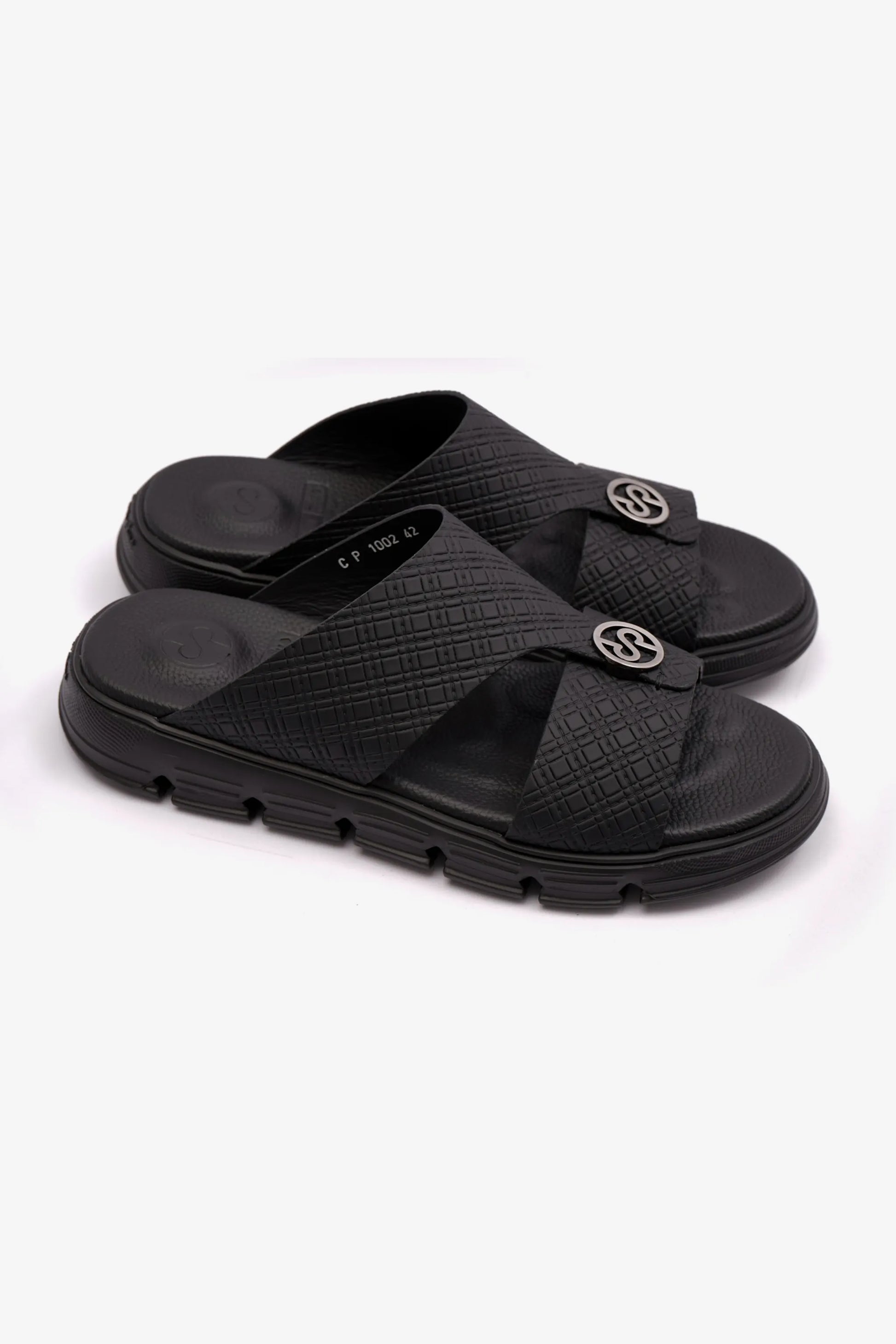 Comfort Plus Men's Italian Outsole Arabic Sandals Black CP1002