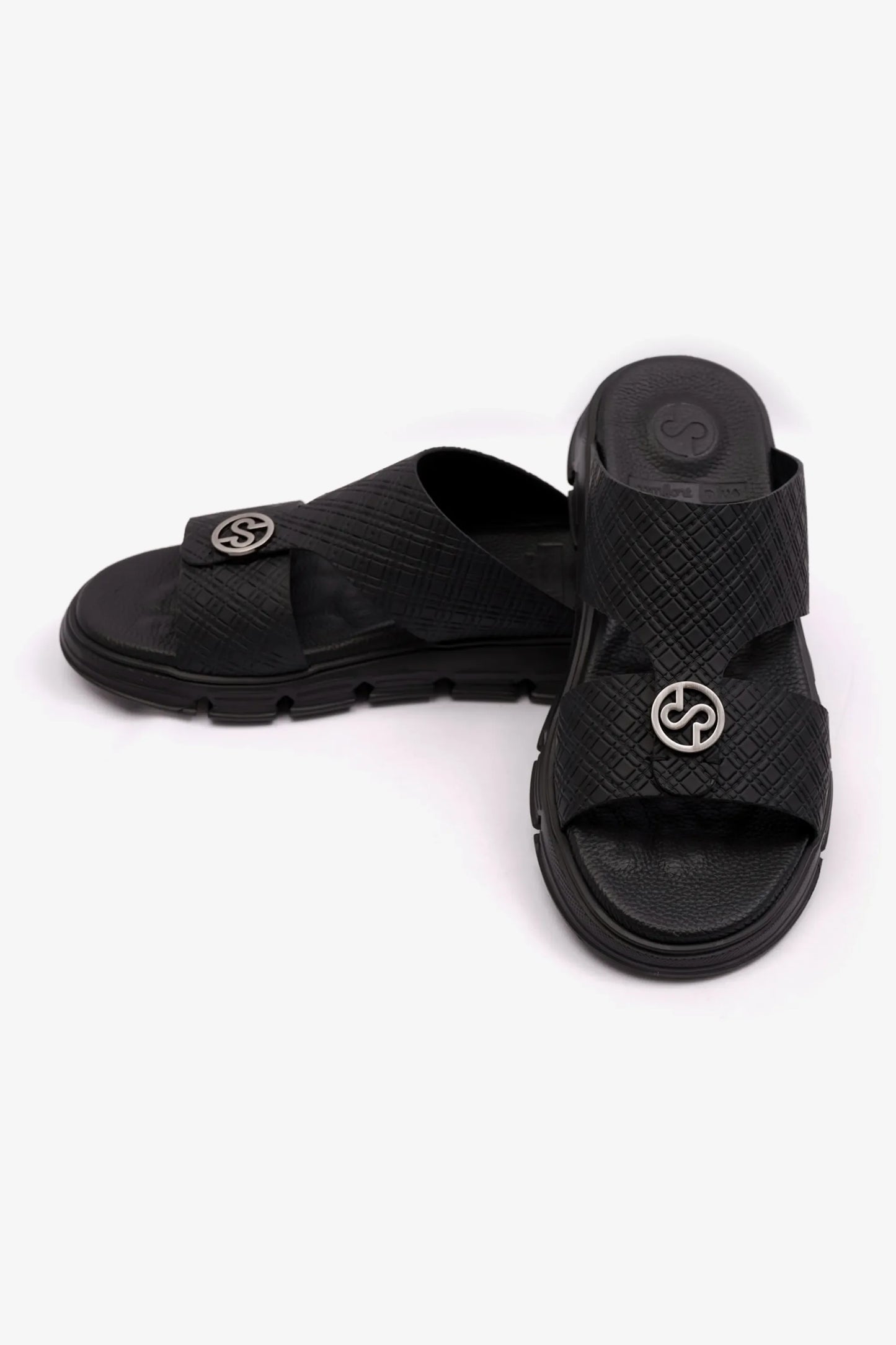 Comfort Plus Men's Italian Outsole Arabic Sandals Black CP1002