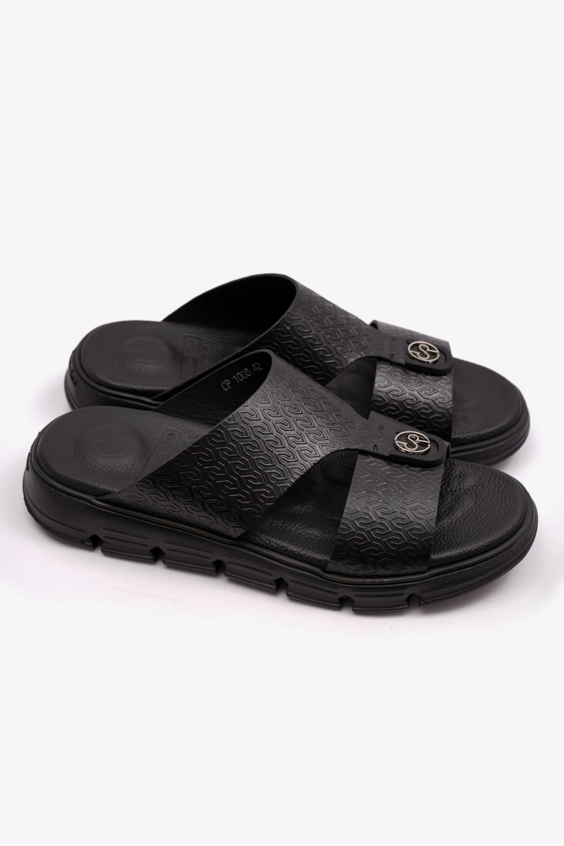 Comfort Plus Men's Italian Outsole Arabic Sandals Black MSDCP1008