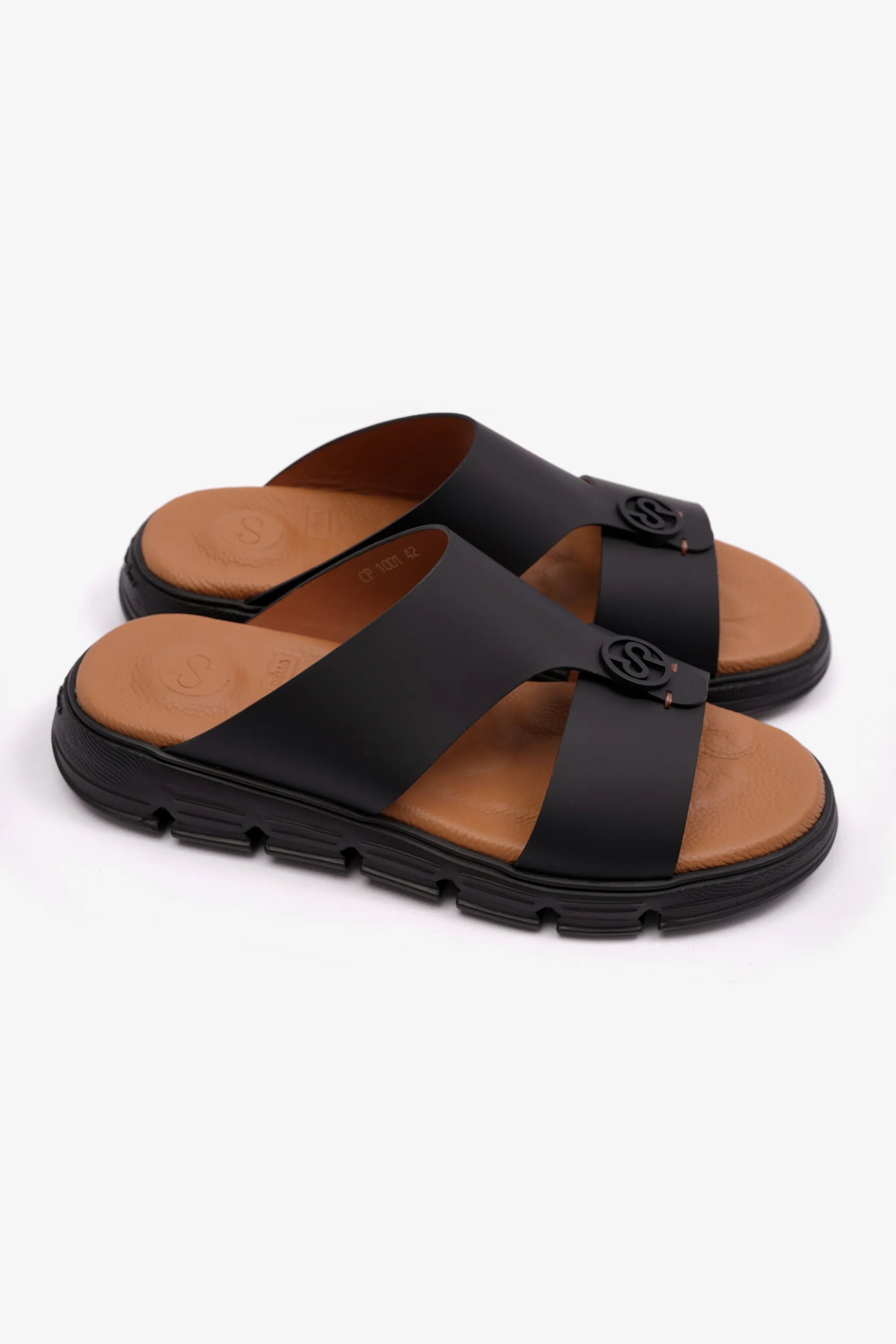 Comfort Plus Men's Matte Arabic Sandals Black MSDCP 1001