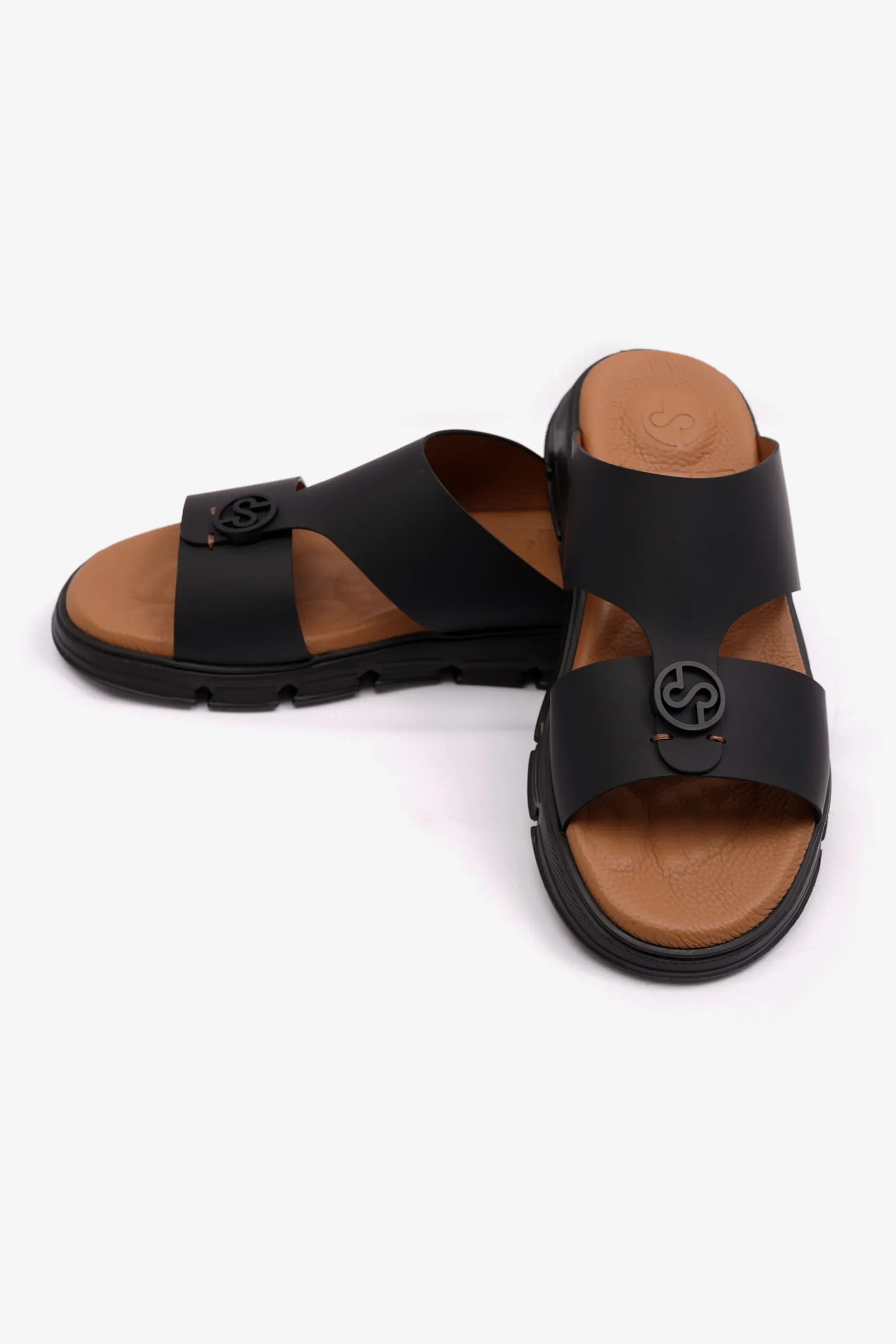 Comfort Plus Men's Matte Arabic Sandals Black MSDCP 1001