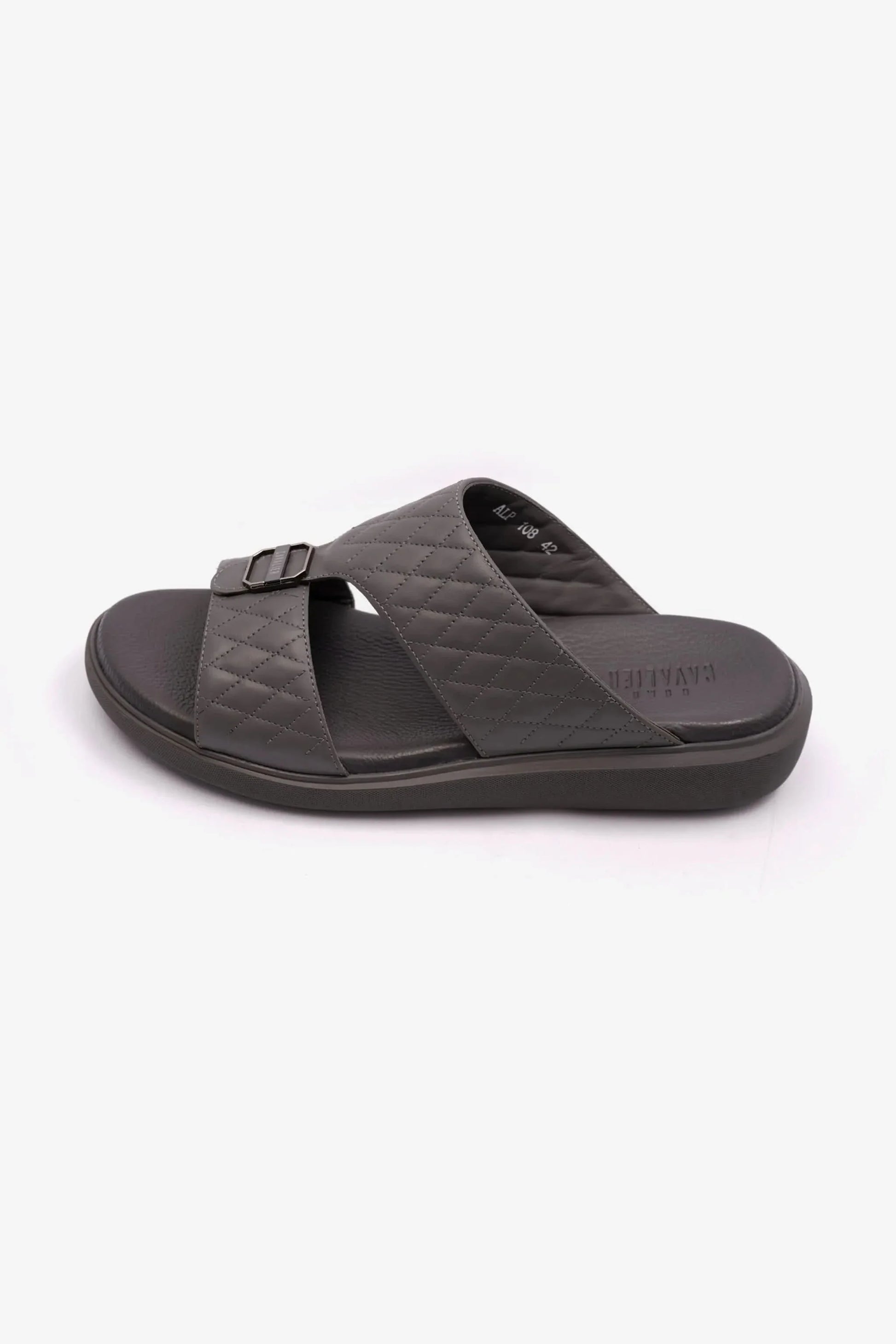 Cavalier Uomo Men's Arabic Quilting Pattern Sandals Grey MSDCVALP108