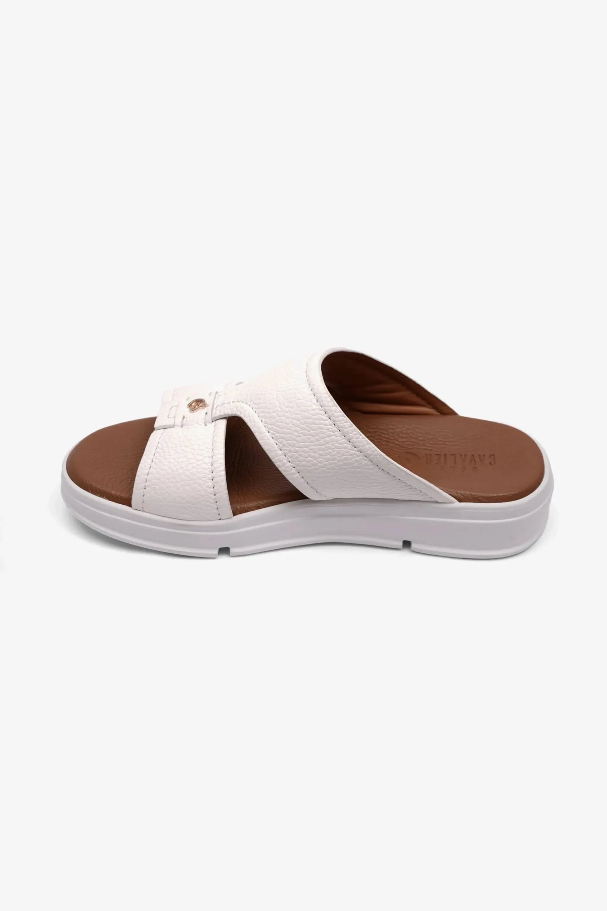 Cavalier Uomo Men's Arabic Leather Sandals Leo White MSDCVLEO405