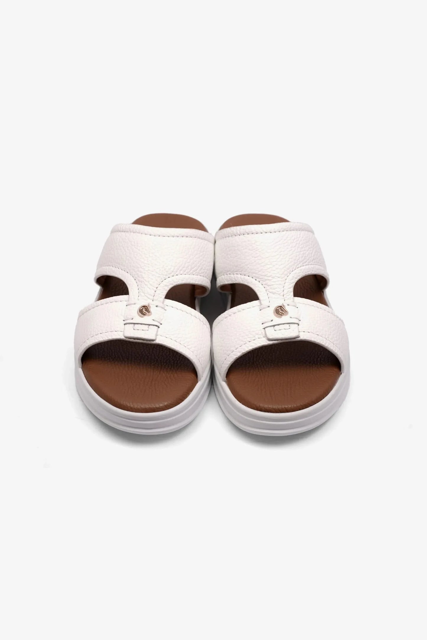 Cavalier Uomo Men's Arabic Leather Sandals Leo White MSDCVLEO405