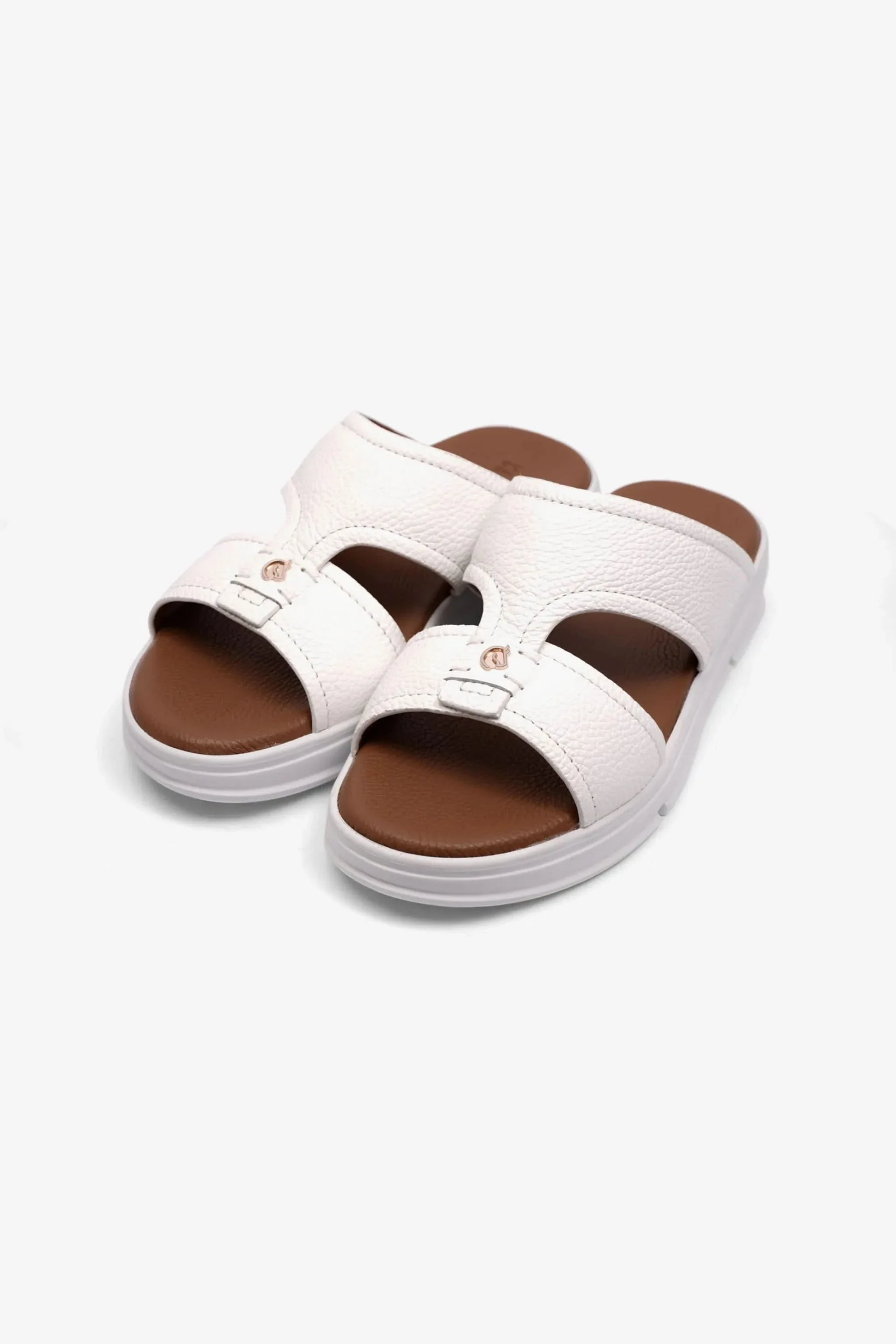 Cavalier Uomo Men's Arabic Leather Sandals Leo White MSDCVLEO405