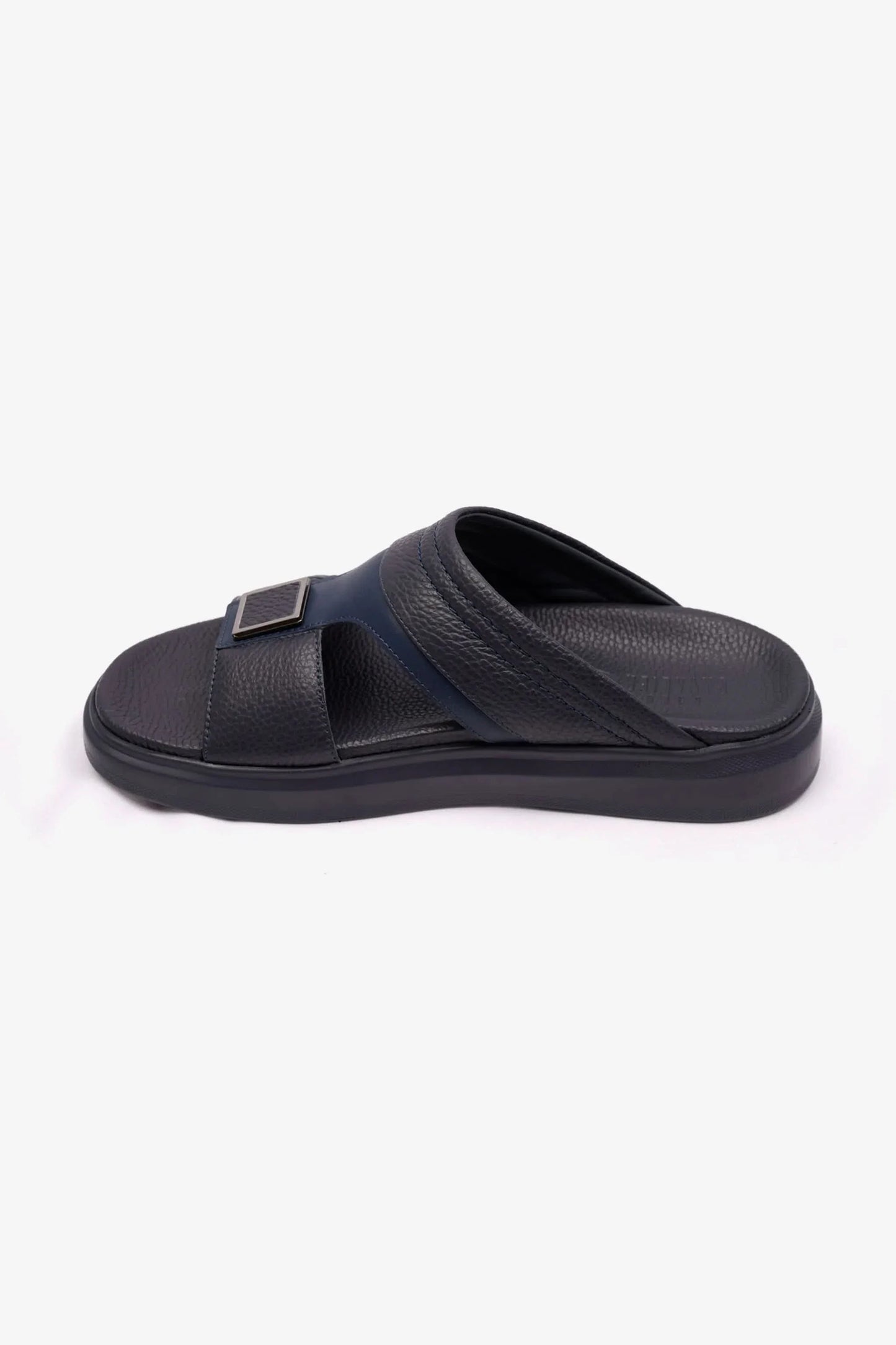 Cavalier Uomo Men's Wide Fitting Leather Arabic Sandals Navy MSDCVBOL01