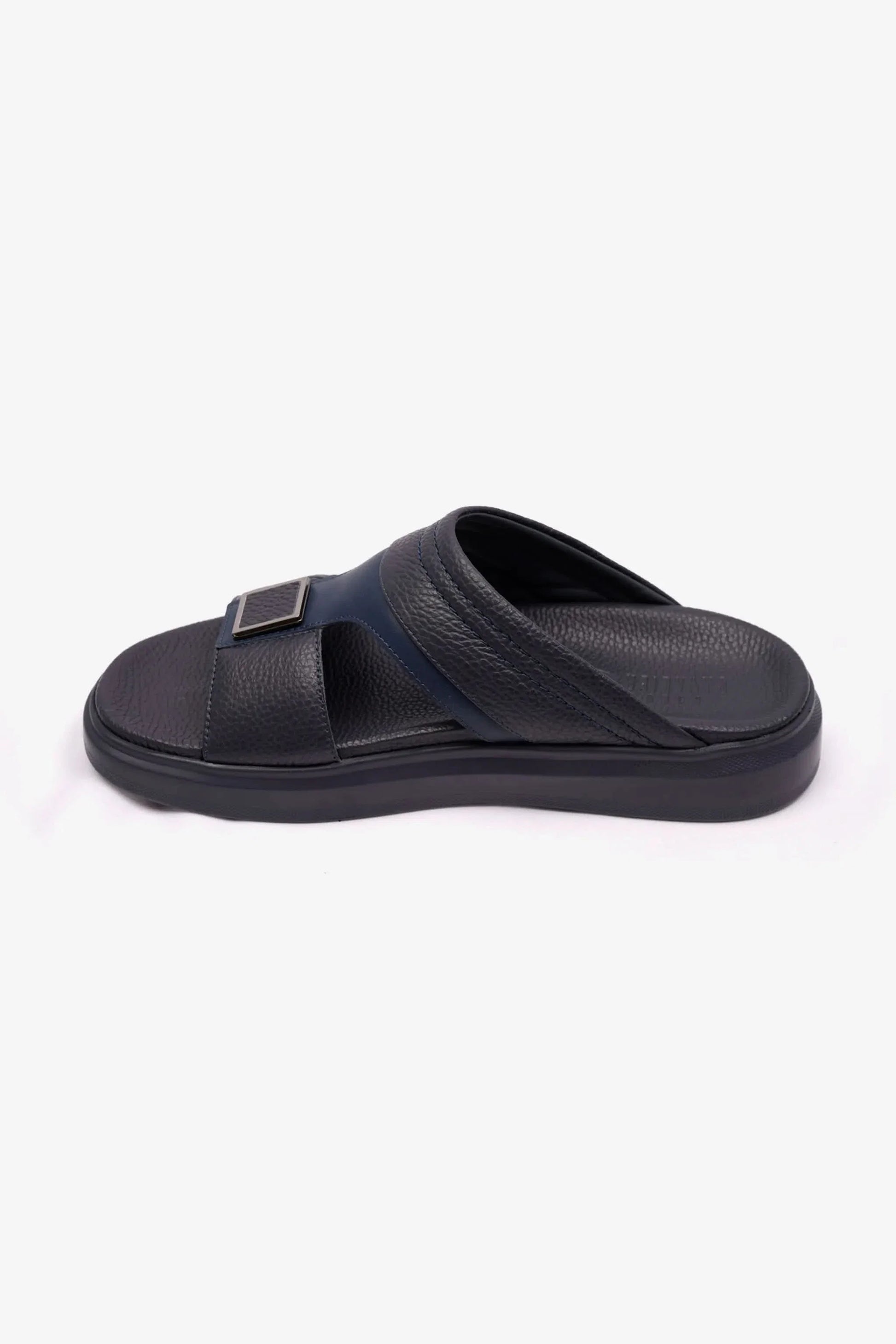 Cavalier Uomo Men's Wide Fitting Leather Arabic Sandals Navy MSDCVBOL01