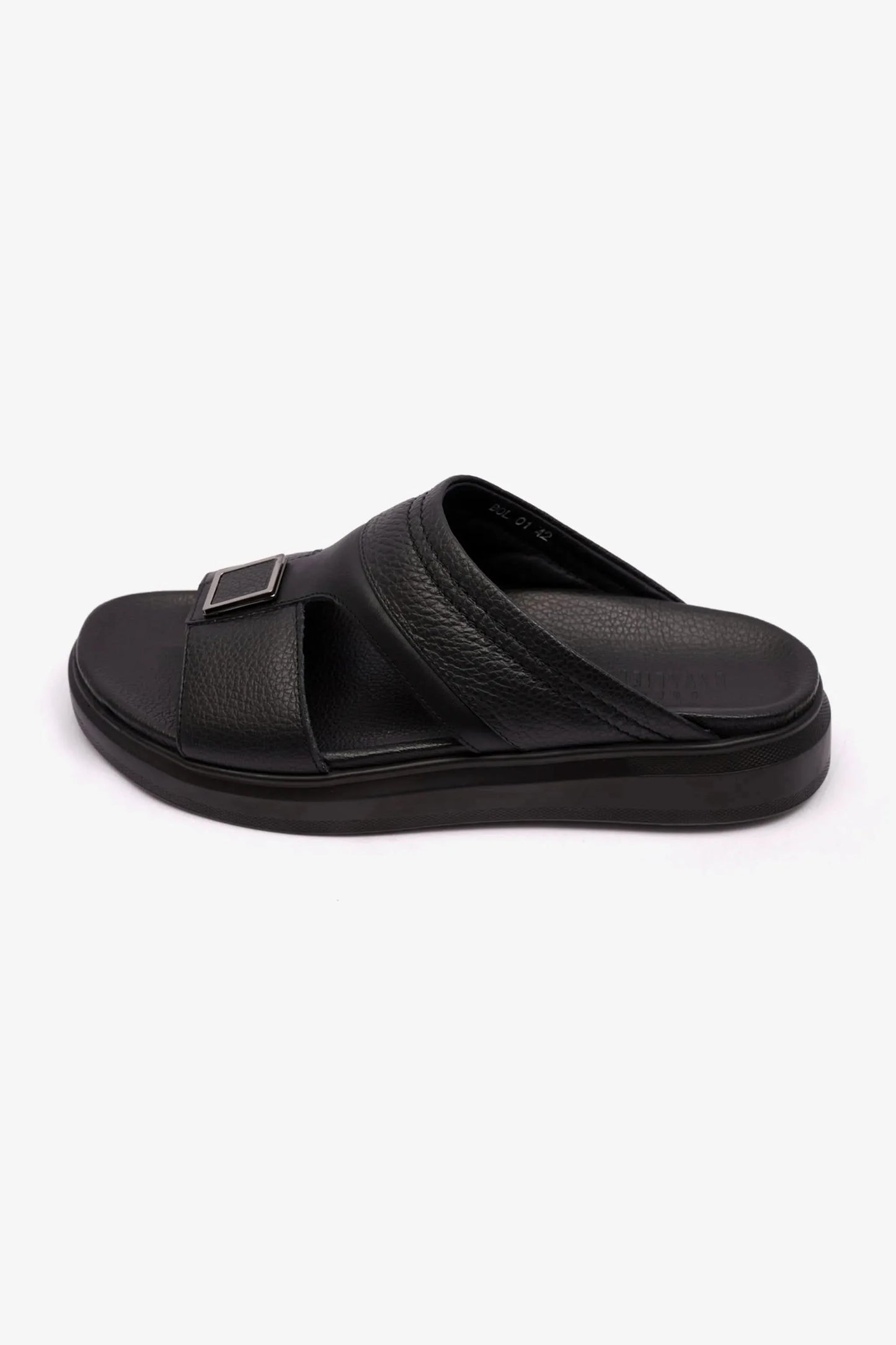 Cavalier Uomo Men's Leather Arabic Sandals Black MSDCVBOL01