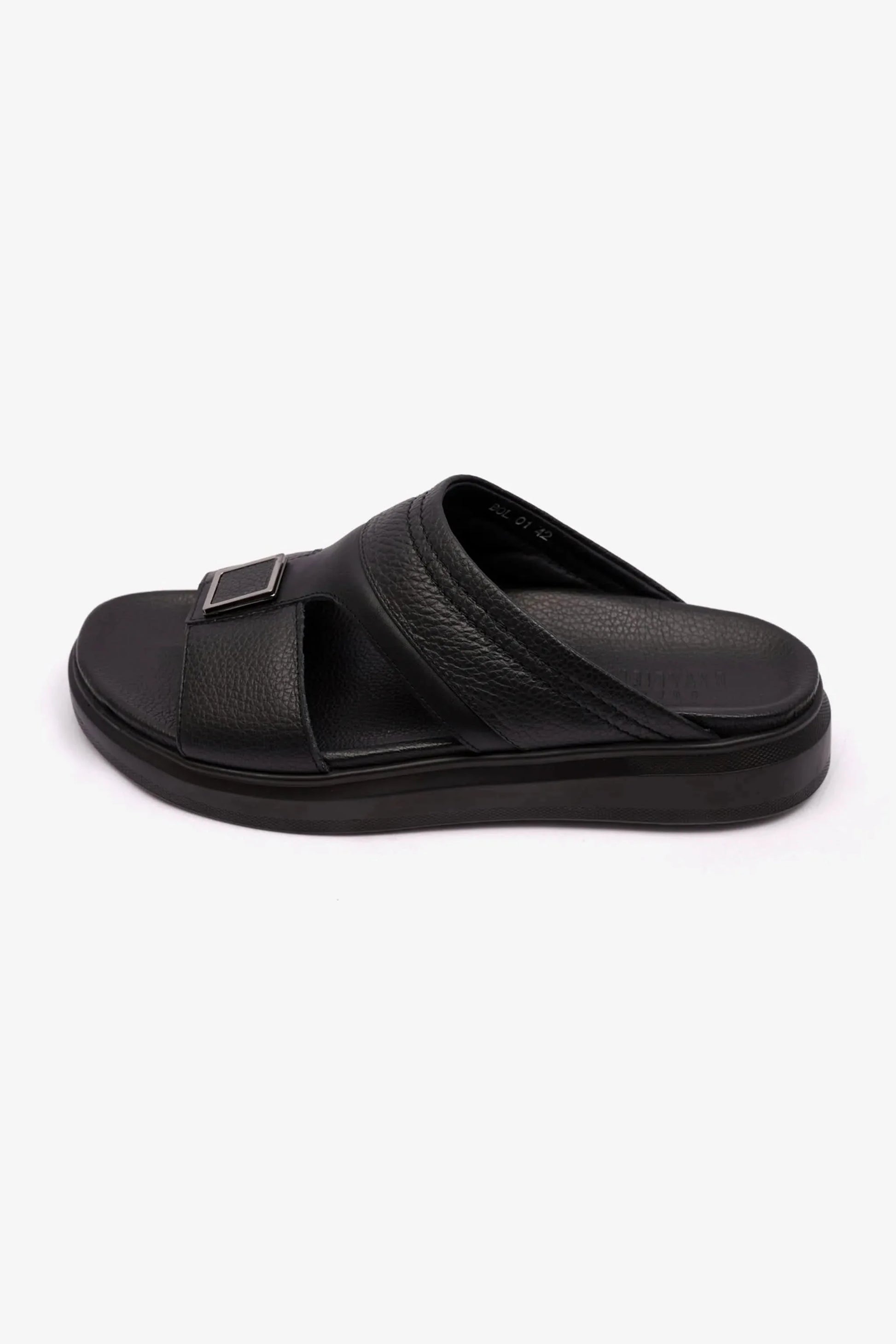 Cavalier Uomo Men's Leather Arabic Sandals Black MSDCVBOL01