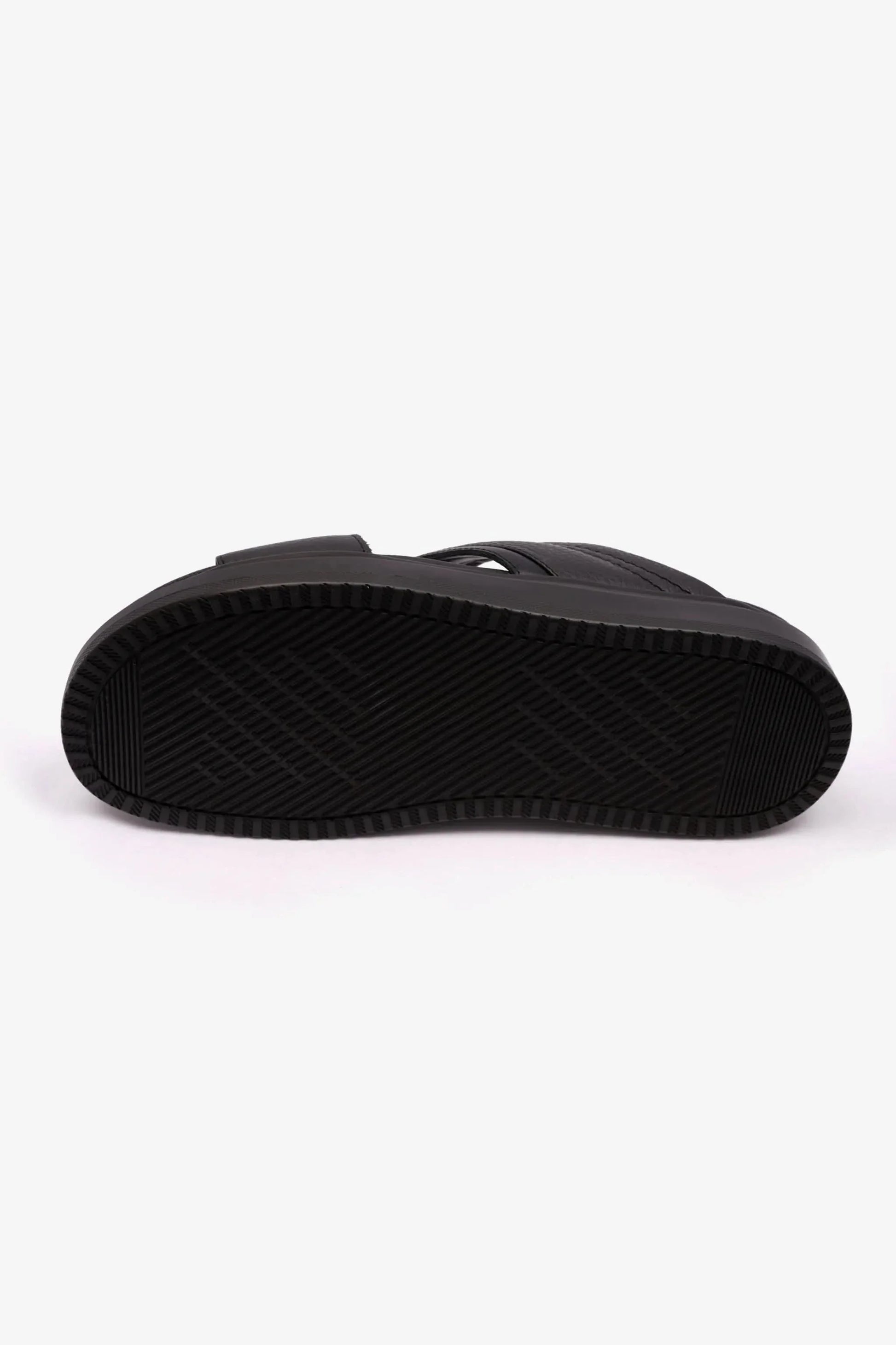 Cavalier Uomo Men's Leather Arabic Sandals Black MSDCVBOL01