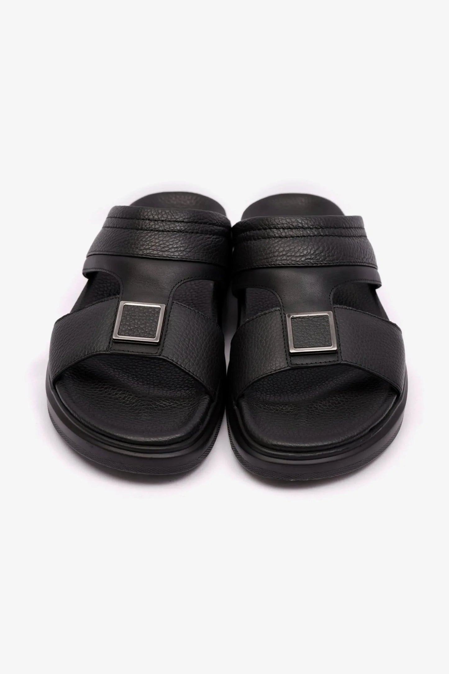 Cavalier Uomo Men's Leather Arabic Sandals Black MSDCVBOL01