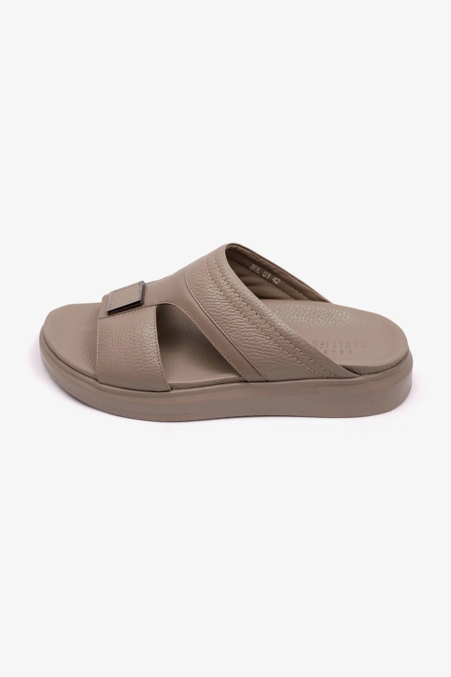 Cavalier Uomo Men's Wide Fitting Leather Arabic Sandals Sand MSDCVBOL01