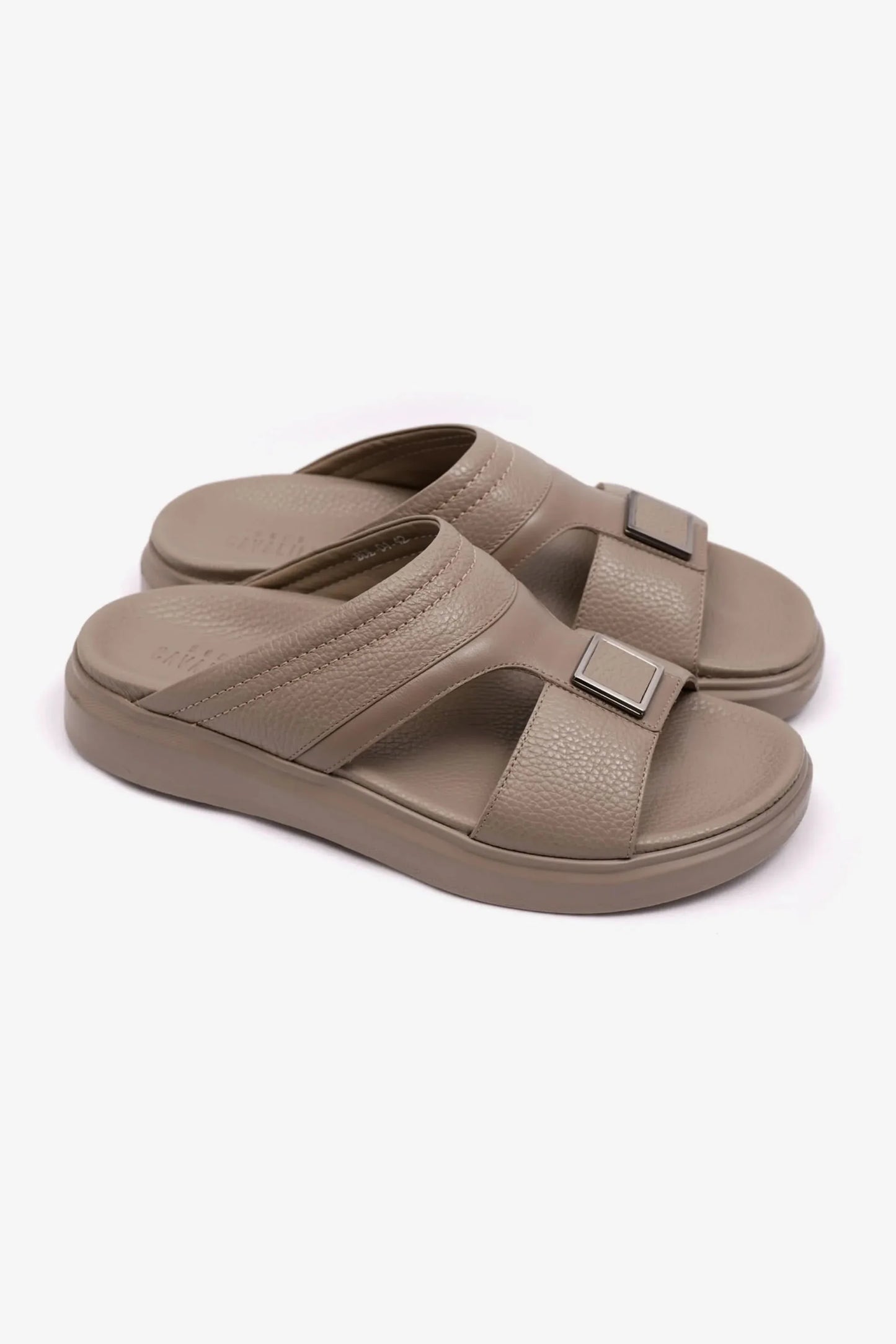 Cavalier Uomo Men's Wide Fitting Leather Arabic Sandals Sand MSDCVBOL01