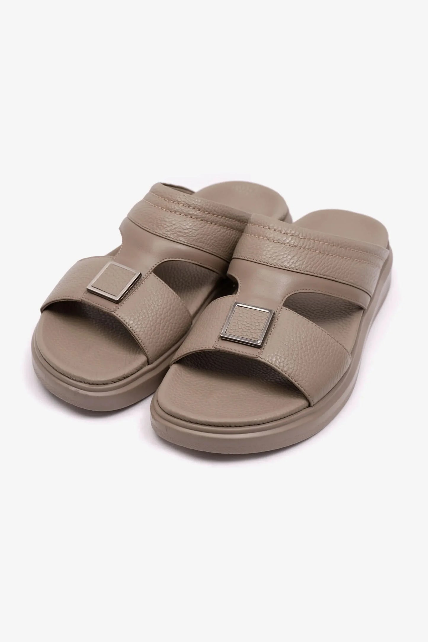 Cavalier Uomo Men's Wide Fitting Leather Arabic Sandals Sand MSDCVBOL01