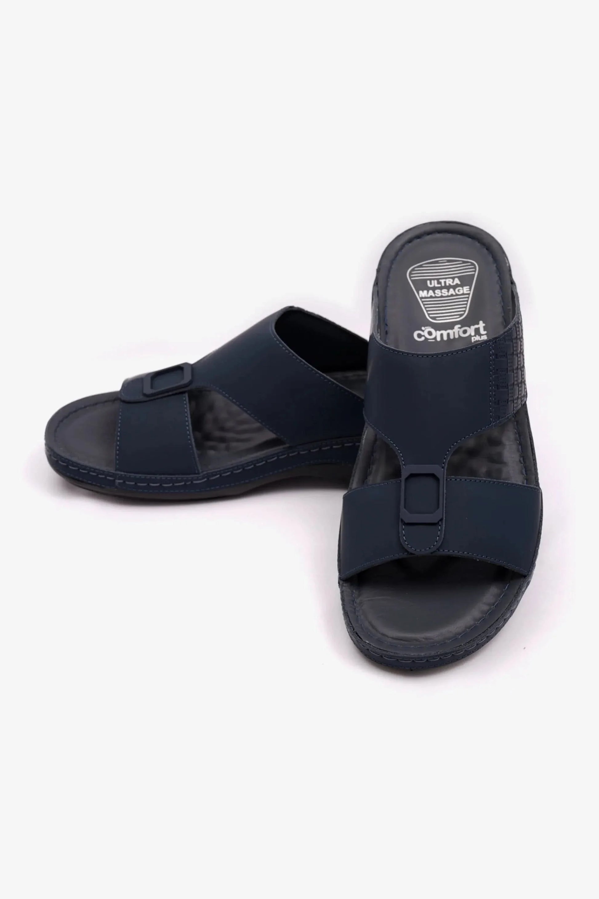 Comfort Plus Men's Stylish Trim Sandals Navy MSDCP7706