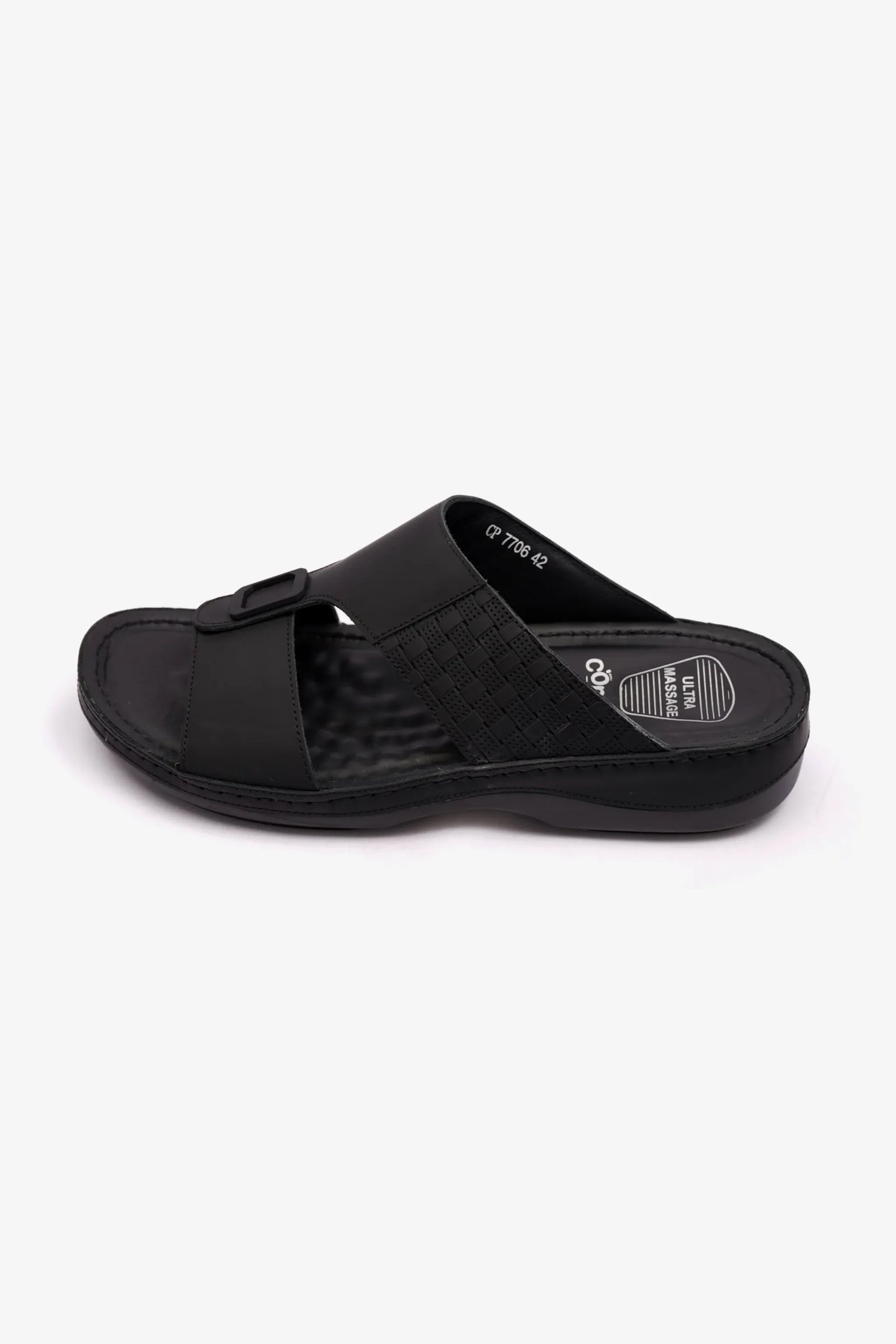 Comfort Plus Men's Stylish Trim Sandals Black MSDCP7706