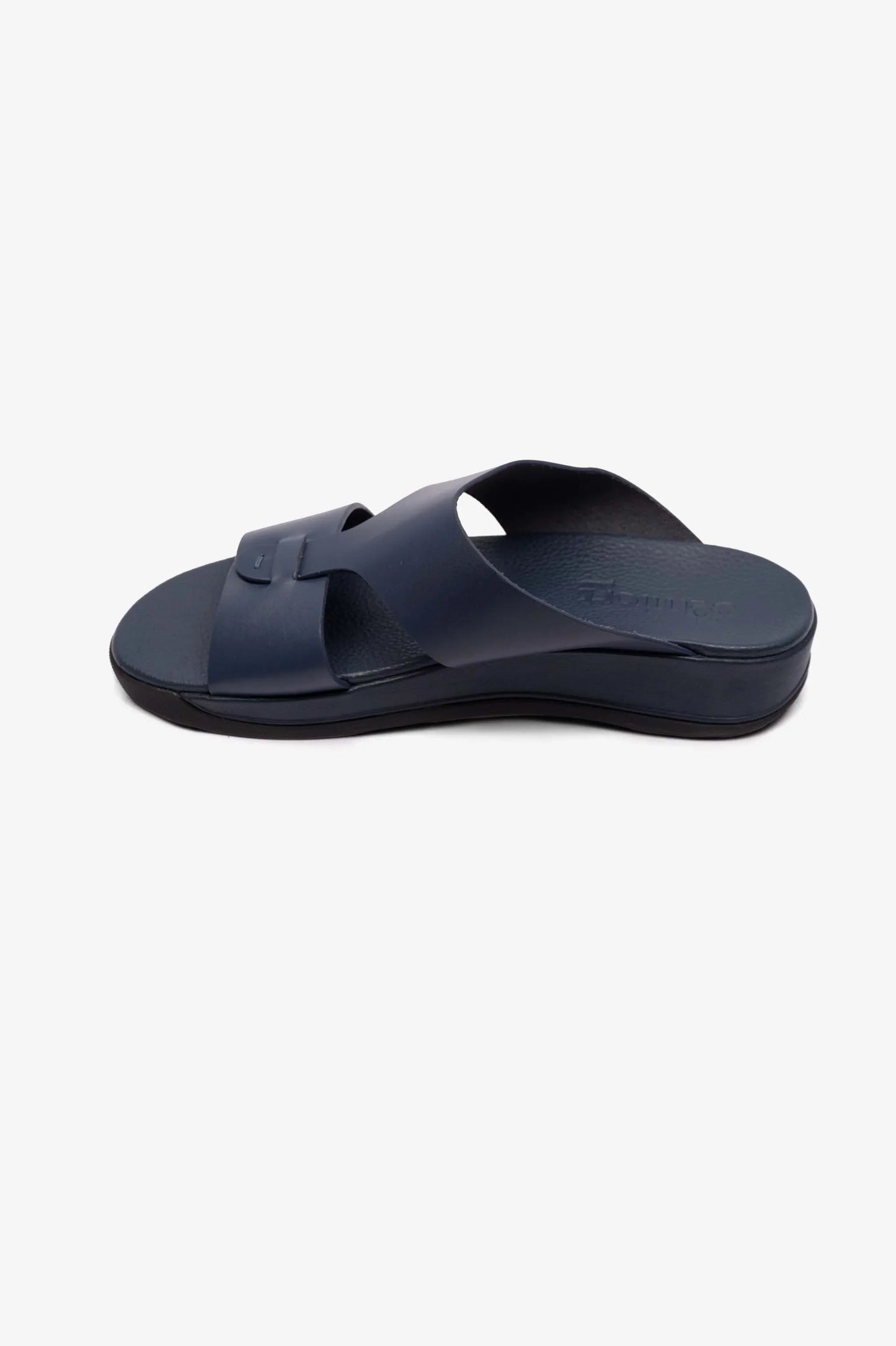 Comfort Plus Men's Antiskid Grip Matt Leather Sandals Navy JY076
