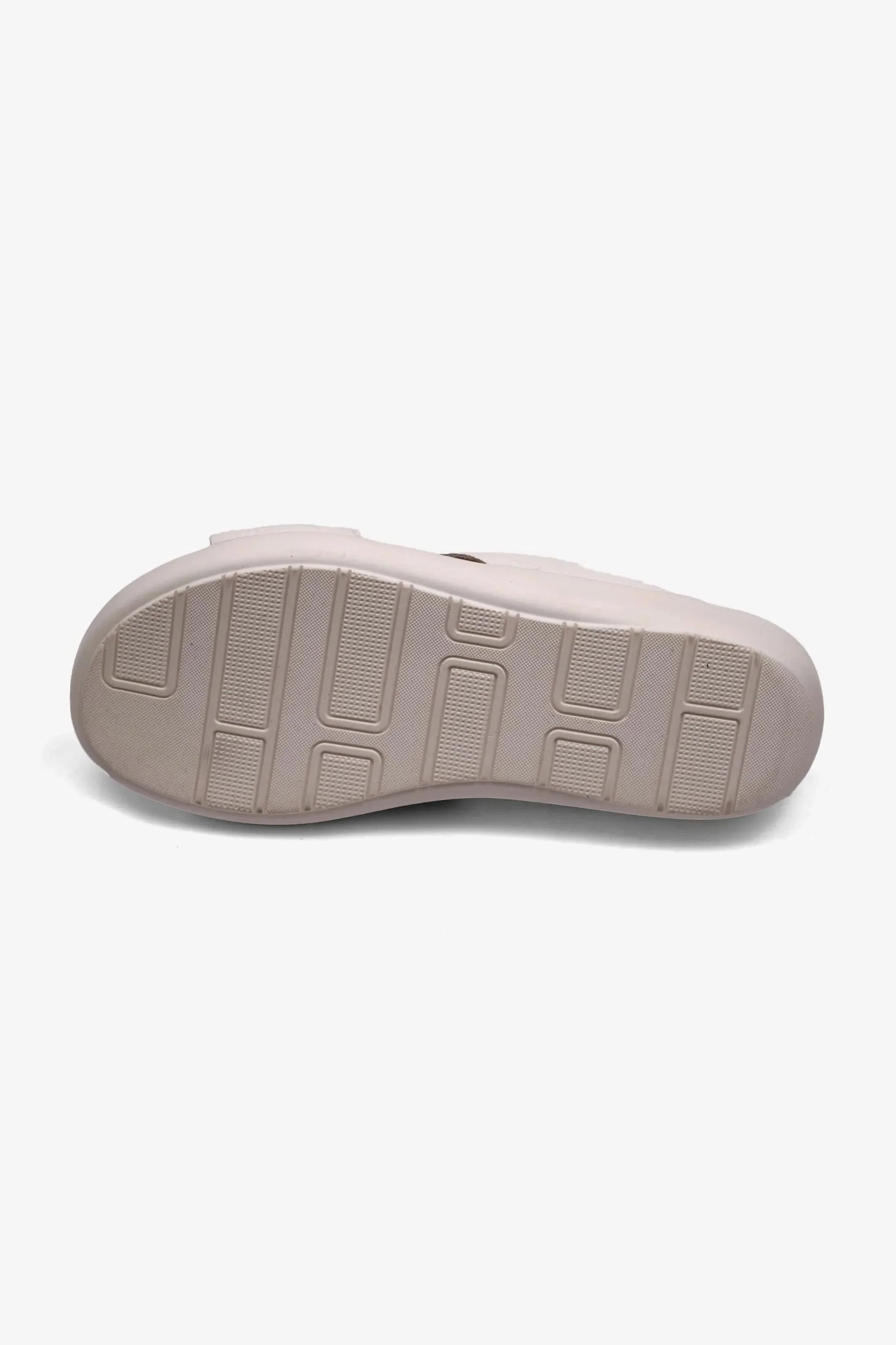 Comfort Plus Men's Flexible Outsole Leather Sandals White MSDCPSO411
