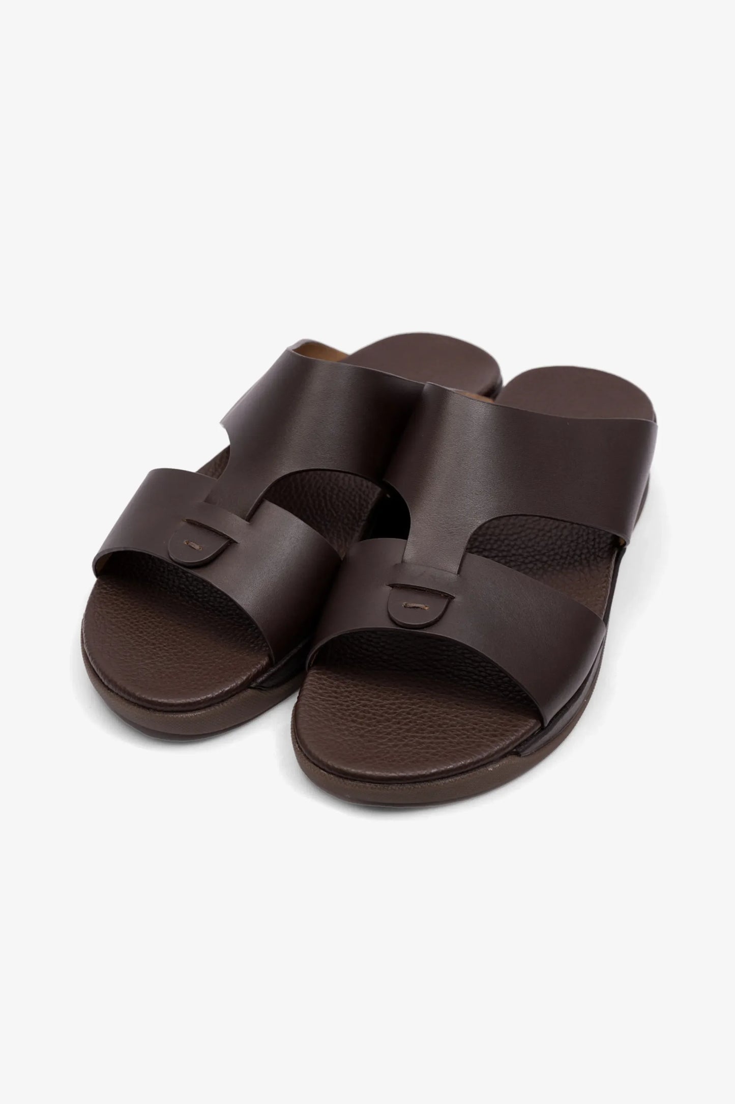 Comfort Plus Men's Antiskid Grip Matt Leather Sandals Brown MSDCPJY076