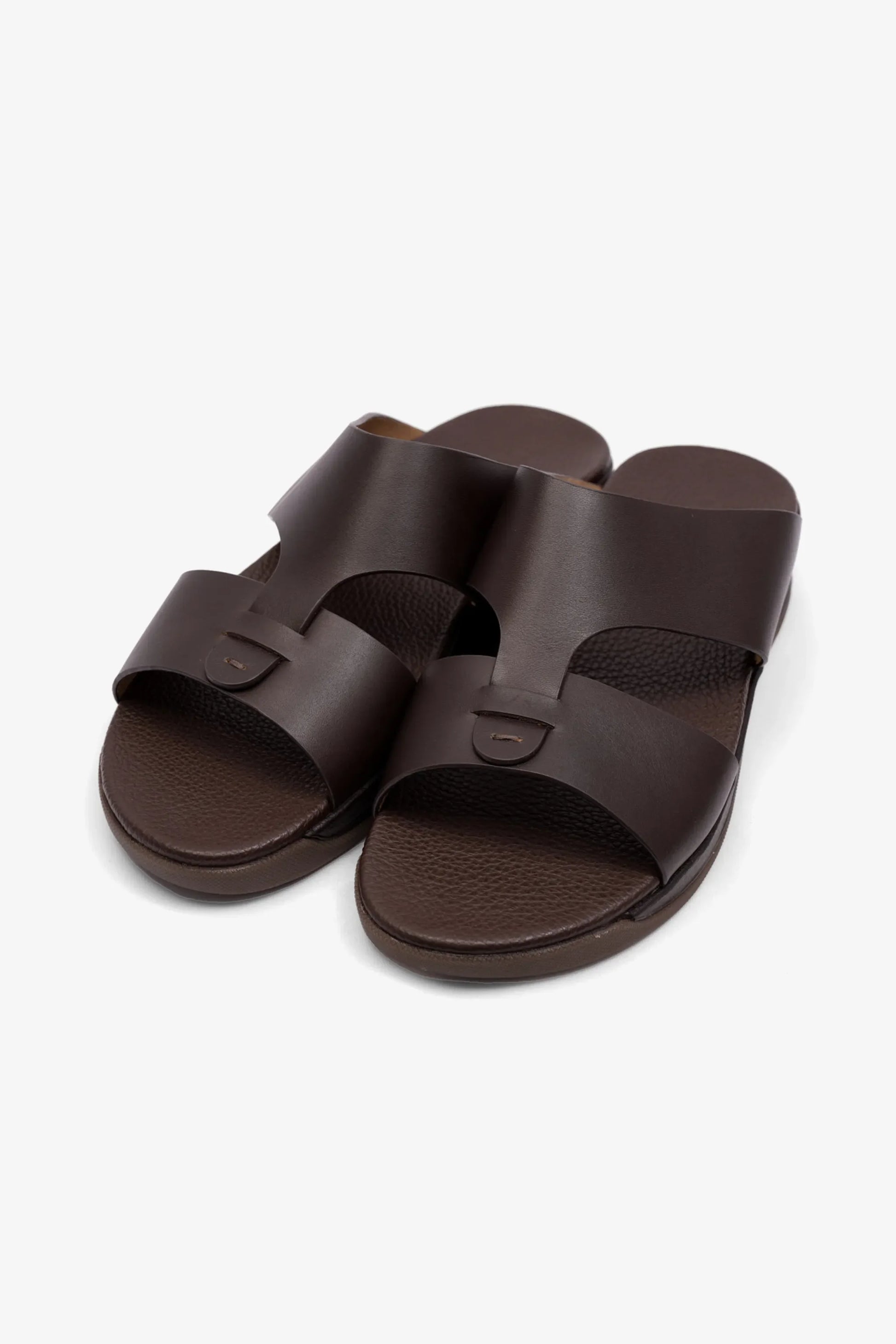 Comfort Plus Men's Antiskid Grip Matt Leather Sandals Brown MSDCPJY076