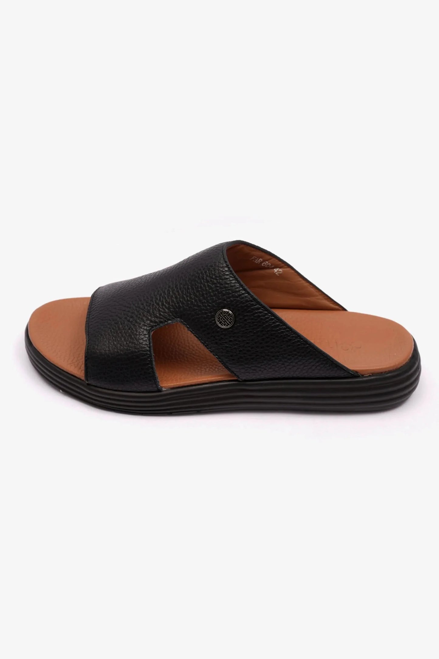 Comfort Plus Men's Soft Milled Arabic Sandals Black MSDCPFAR604