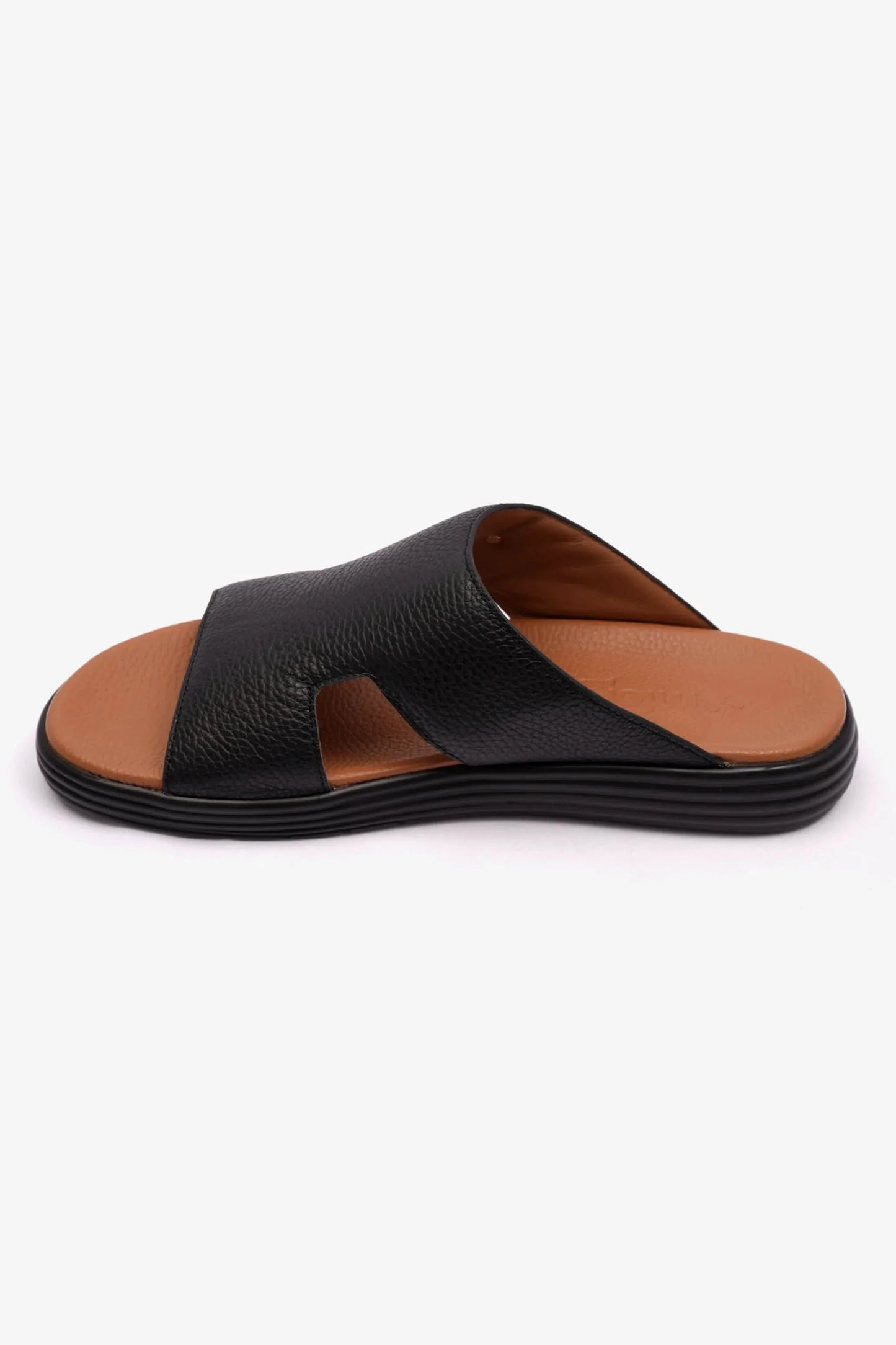 Comfort Plus Men's Soft Milled Arabic Sandals Black MSDCPFAR604