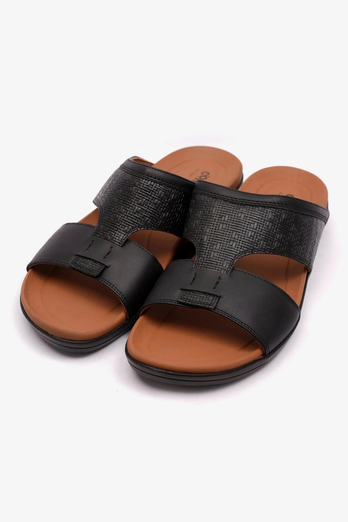 Comfort Plus Men's Bouncy Insole Sandals Black MSDCPFEN503