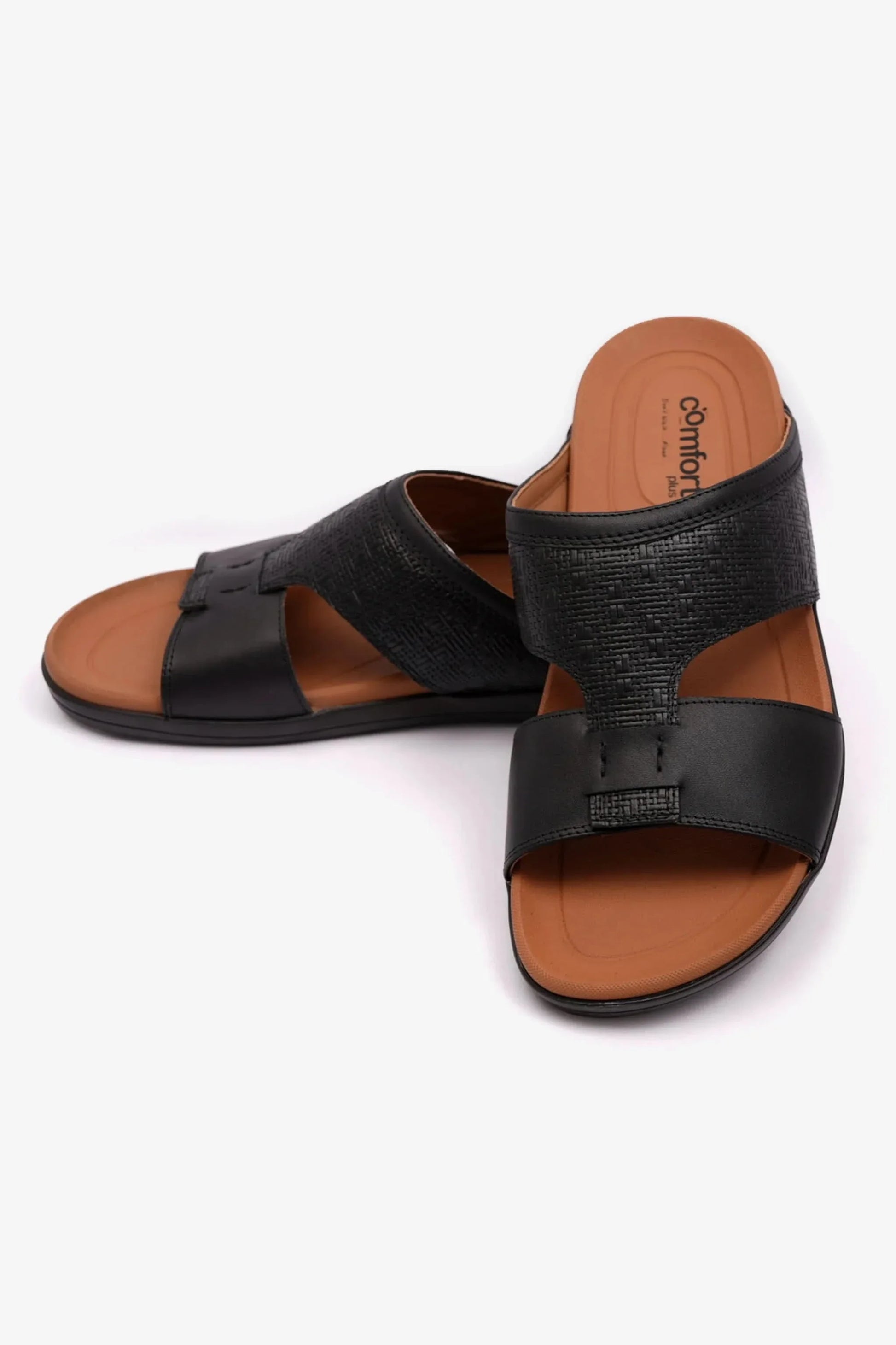 Comfort Plus Men's Bouncy Insole Sandals Black MSDCPFEN503