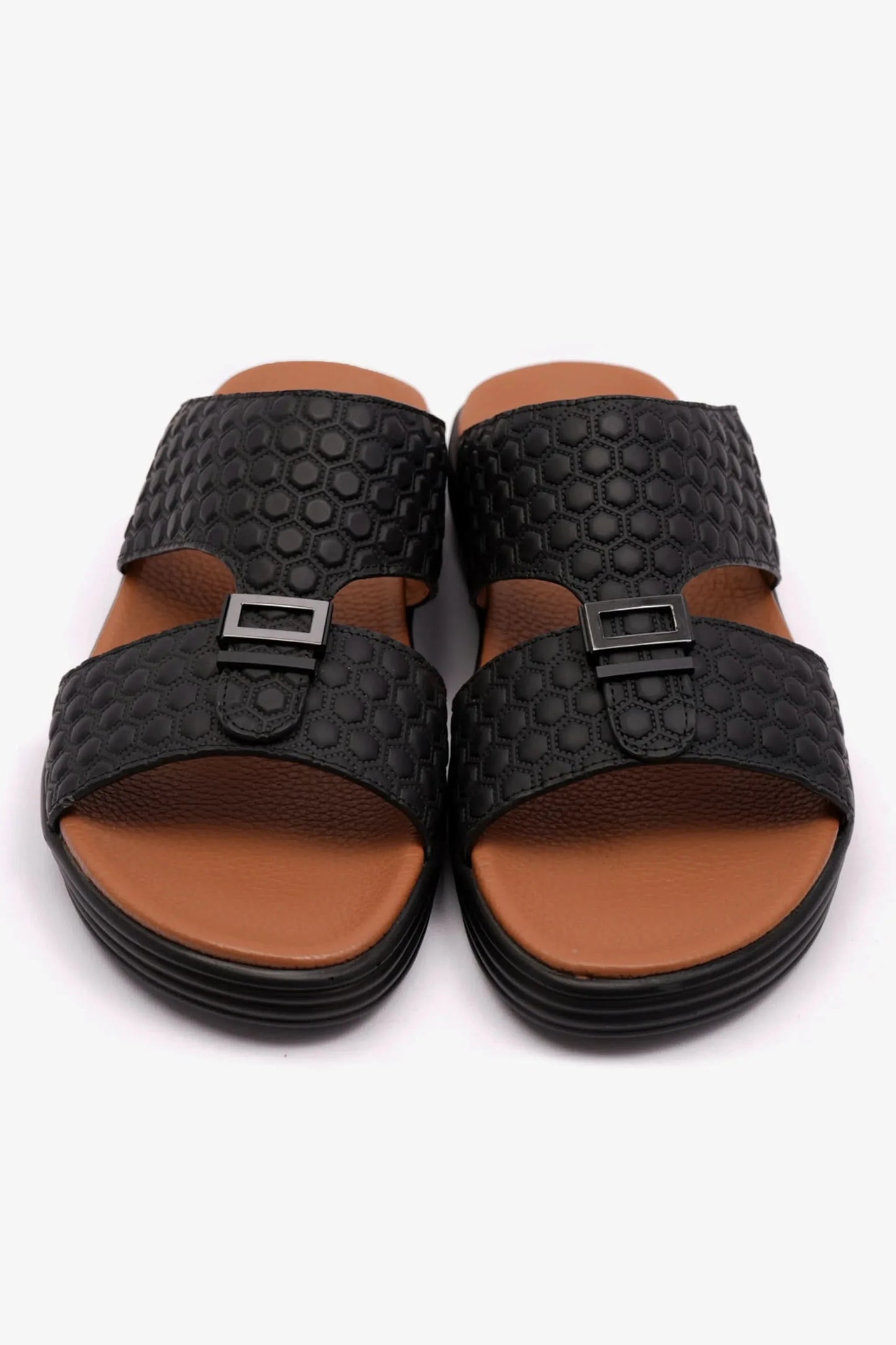 Comfort Plus Men's Stylish Arabic Trims Sandals Black FAR603
