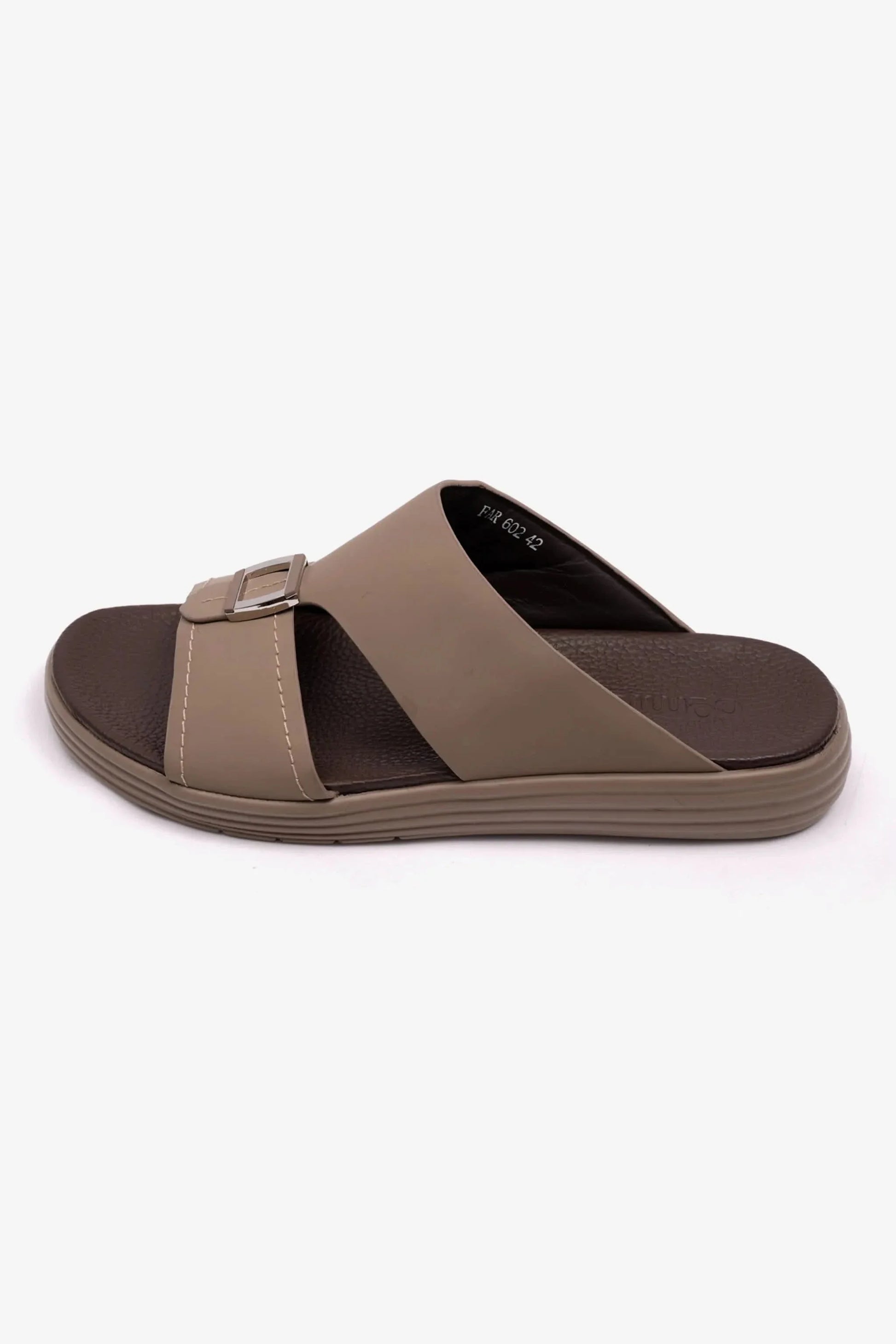 Comfort Plus Men's Matte Leather Stylish Sandals Sand MSDCPFAR602