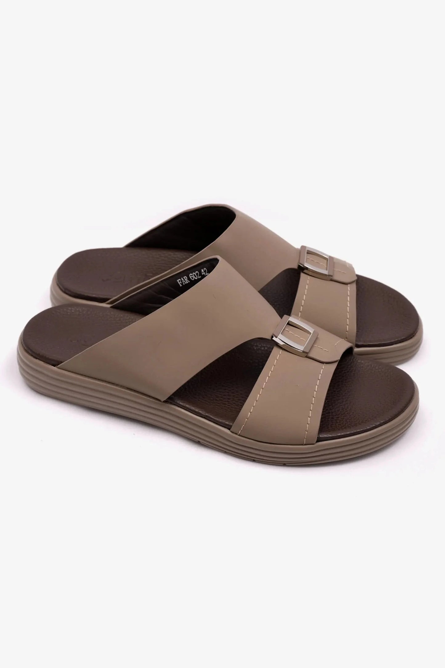 Comfort Plus Men's Matte Leather Stylish Sandals Sand MSDCPFAR602