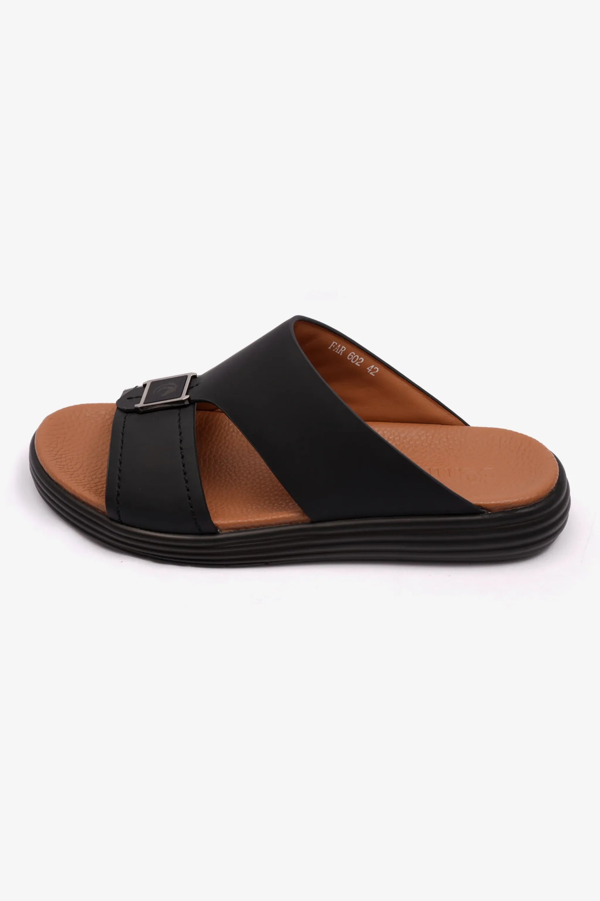 Cavalier Uomo Men's Stylish Trim Arabic Sandals Black MSDCPFAR602
